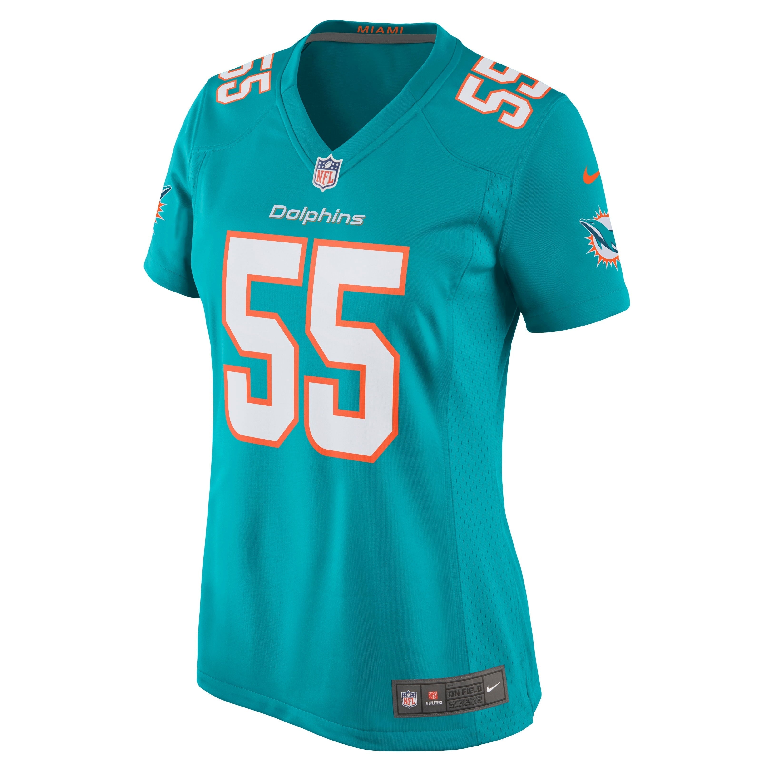 Women's Nike Jerome Baker Aqua Miami Dolphins Game Jersey - vstockx