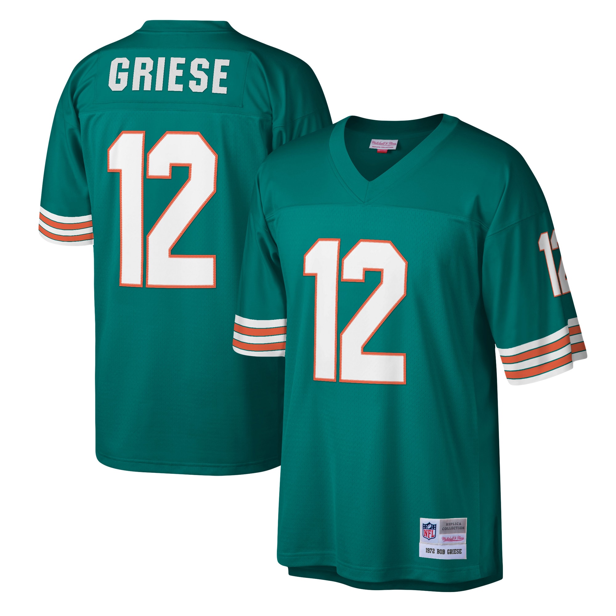 Bob Griese Miami Dolphins Mitchell & Ness Legacy Replica Jersey - Aqua - vstockx