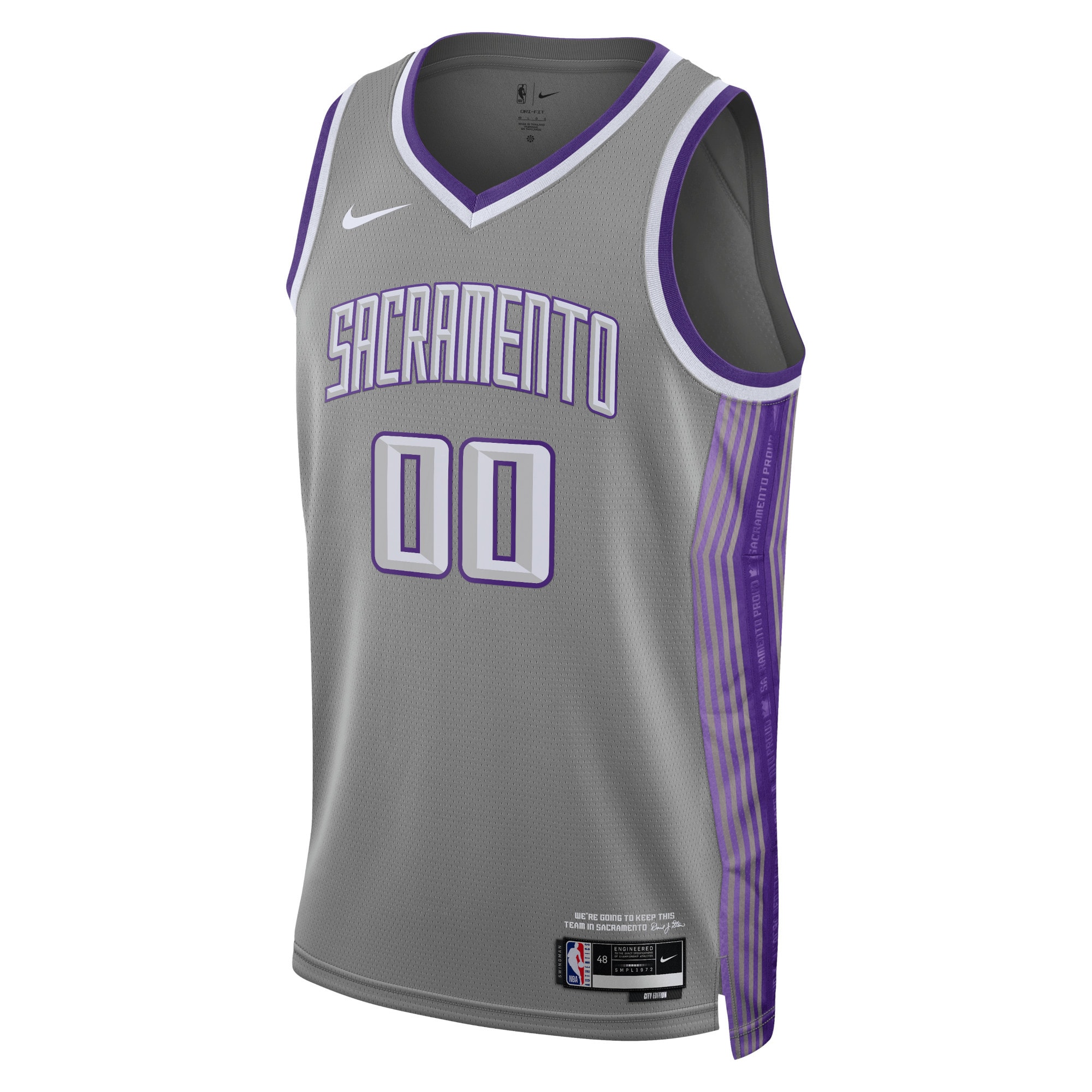 Sacramento Kings Nike Unisex 2022/23 Swingman Custom Jersey - City Edition - Black - vstockx