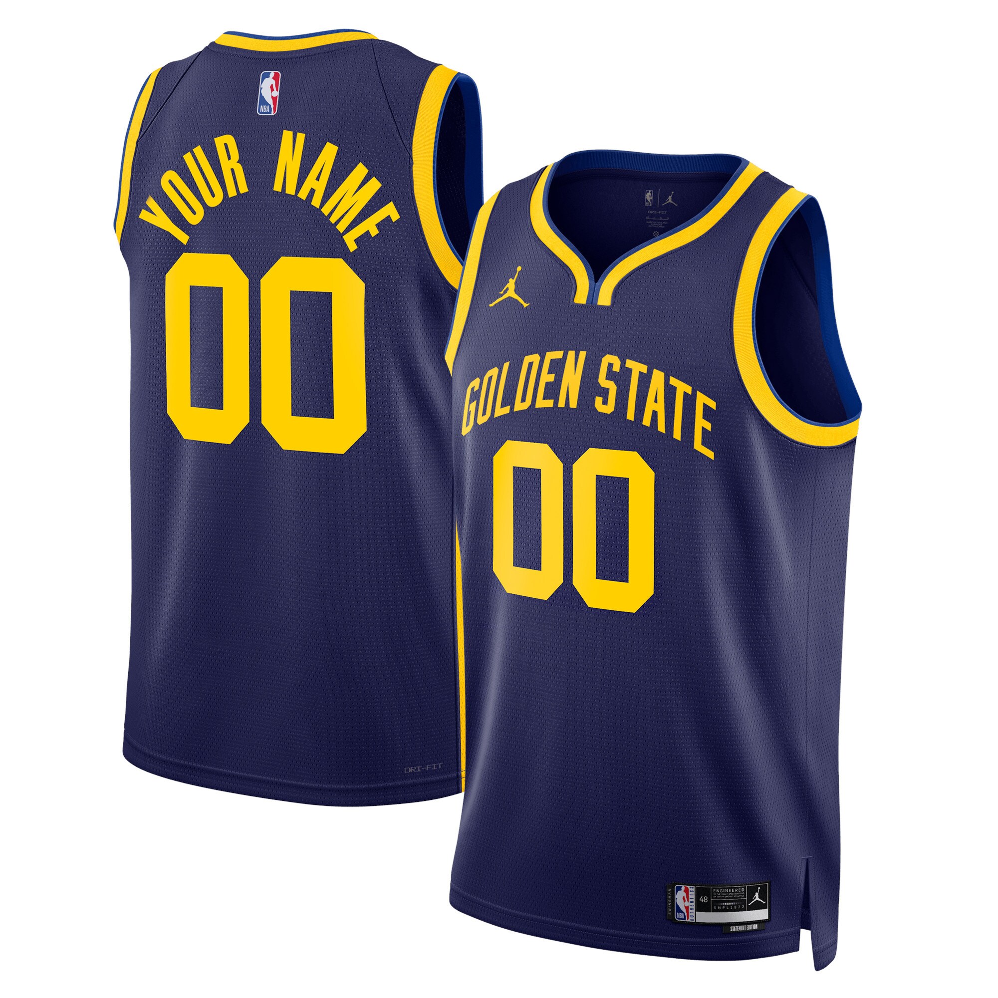 Golden State Warriors Jordans Brand Unisex 2022/23 Swingman Custom Jersey - Statement Edition - Blue - vstockx