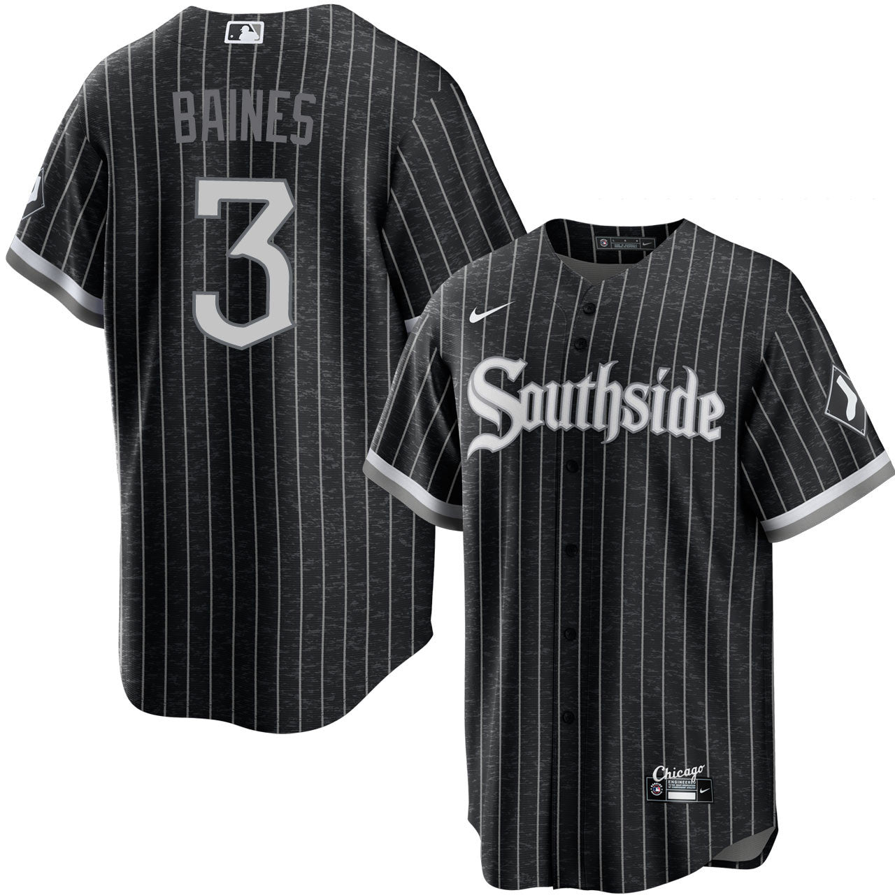 Harold Baines Chicago White Sox Nike Black City Connect Replica Men's Jersey - vstockx