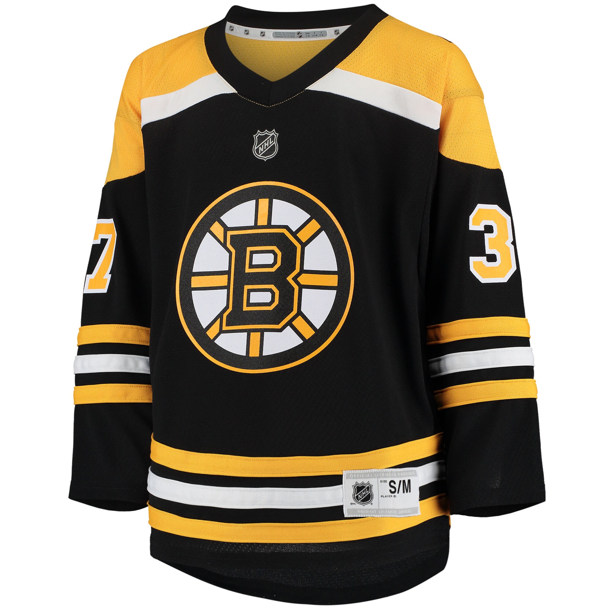 Patrice Bergeron Boston Bruins Youth Home Replica Player Jersey - Black - vstockx