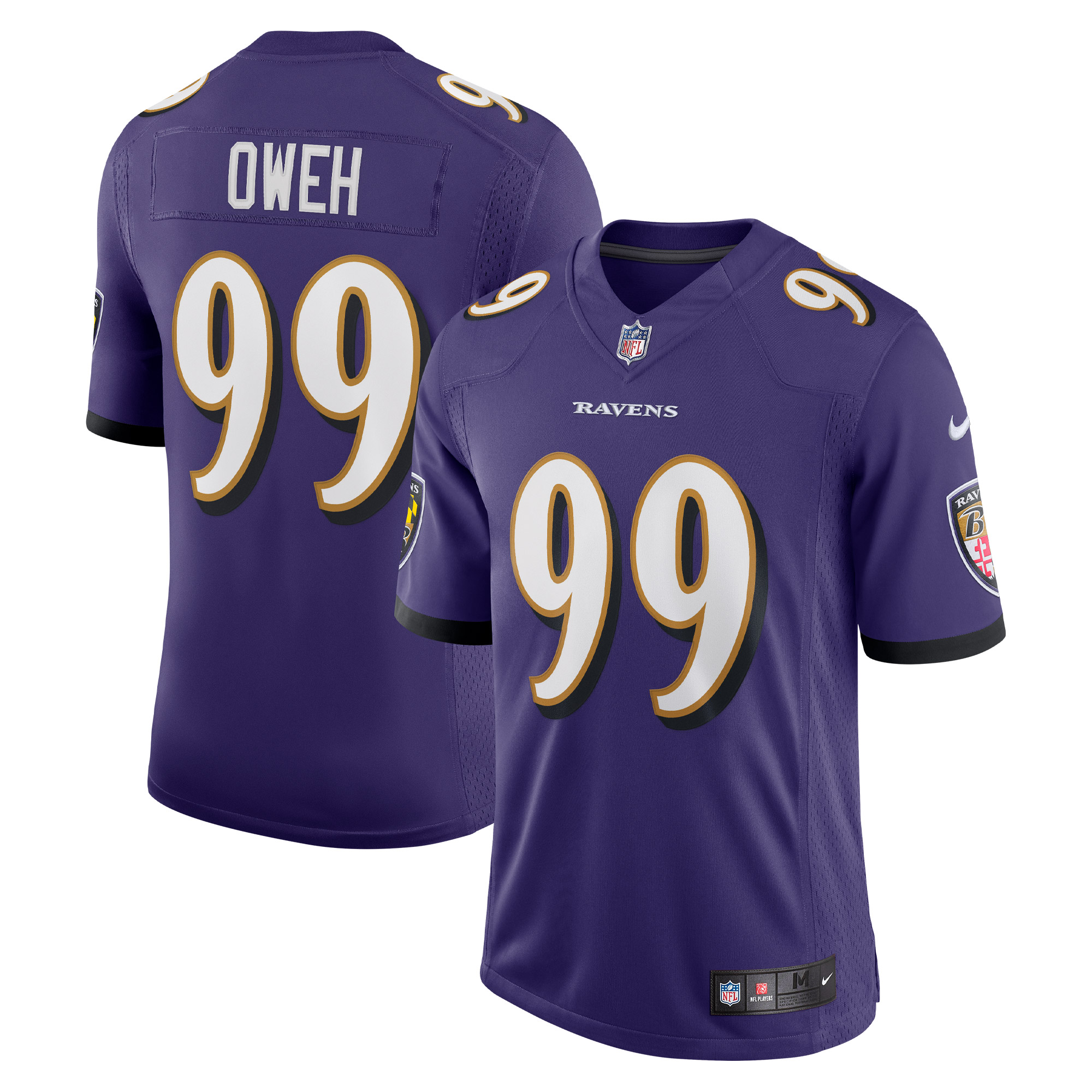 Odafe Oweh Baltimore Ravens Nike Vapor Limited Jersey - Purple - vstockx