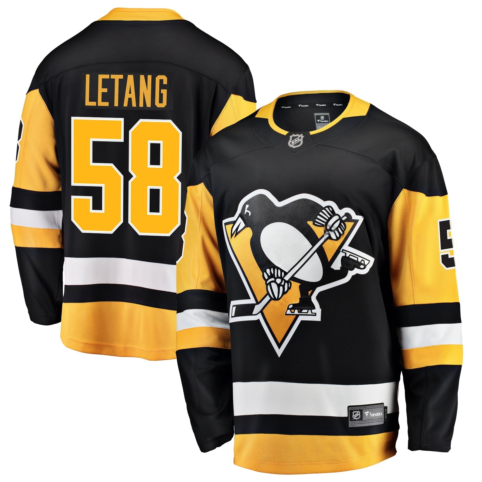 Men's Fanatics Branded Kris Letang Black Pittsburgh Penguins Breakaway Player Jersey - vstockx