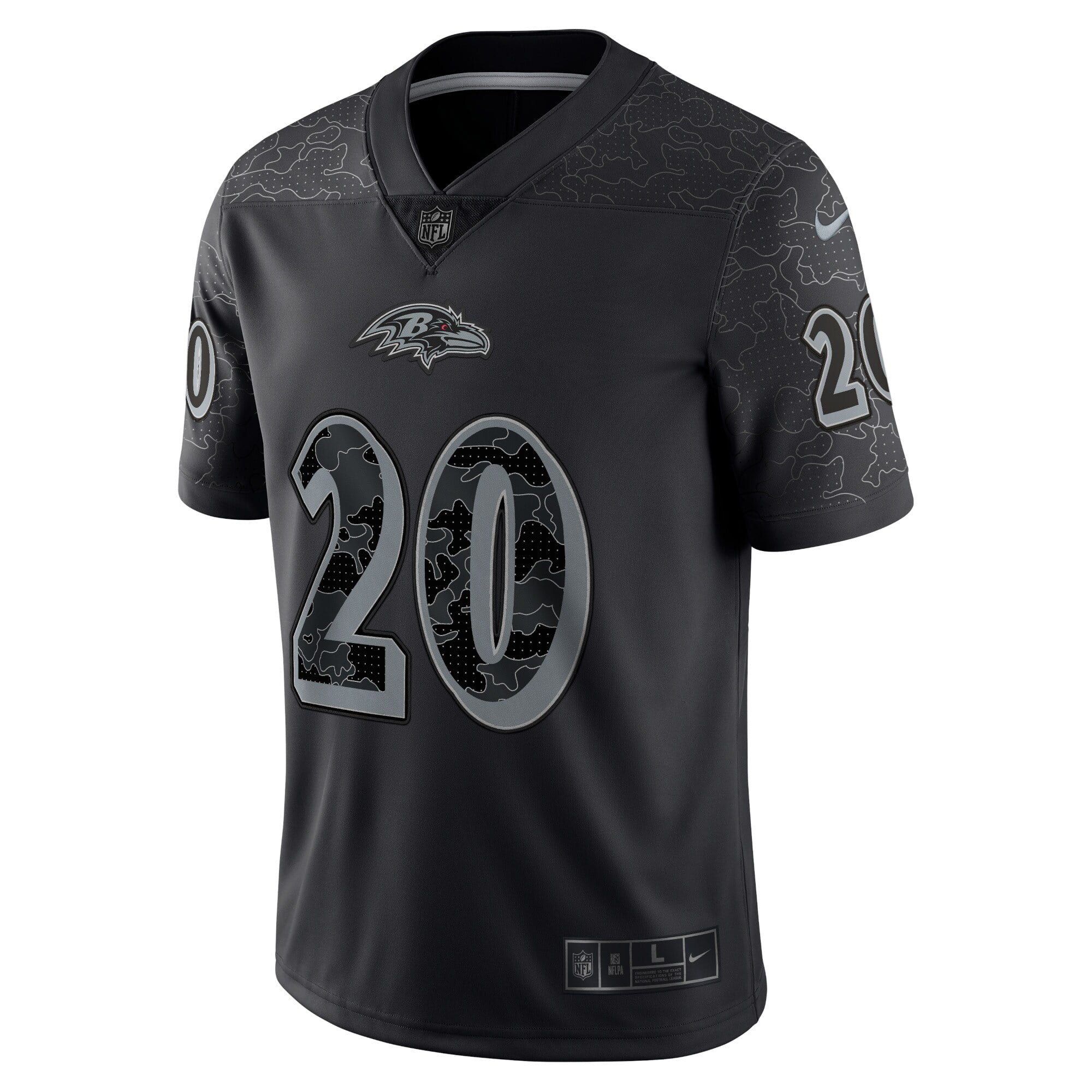 Men's Nike Ed Reed Black Baltimore Ravens Retired Player RFLCTV Limited Jersey - vstockx
