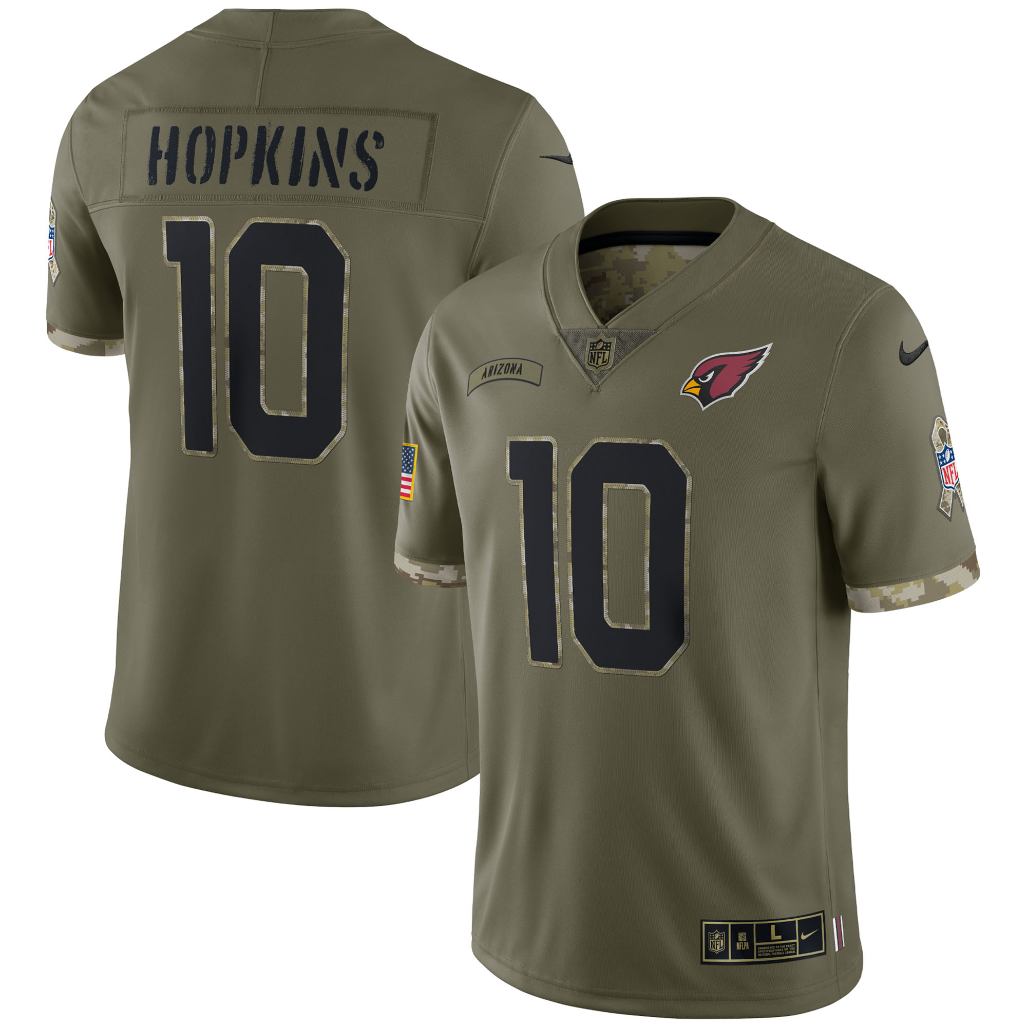 DeAndre Hopkins Arizona Cardinals Nike 2022 Salute To Service Limited Jersey - Olive - vstockx