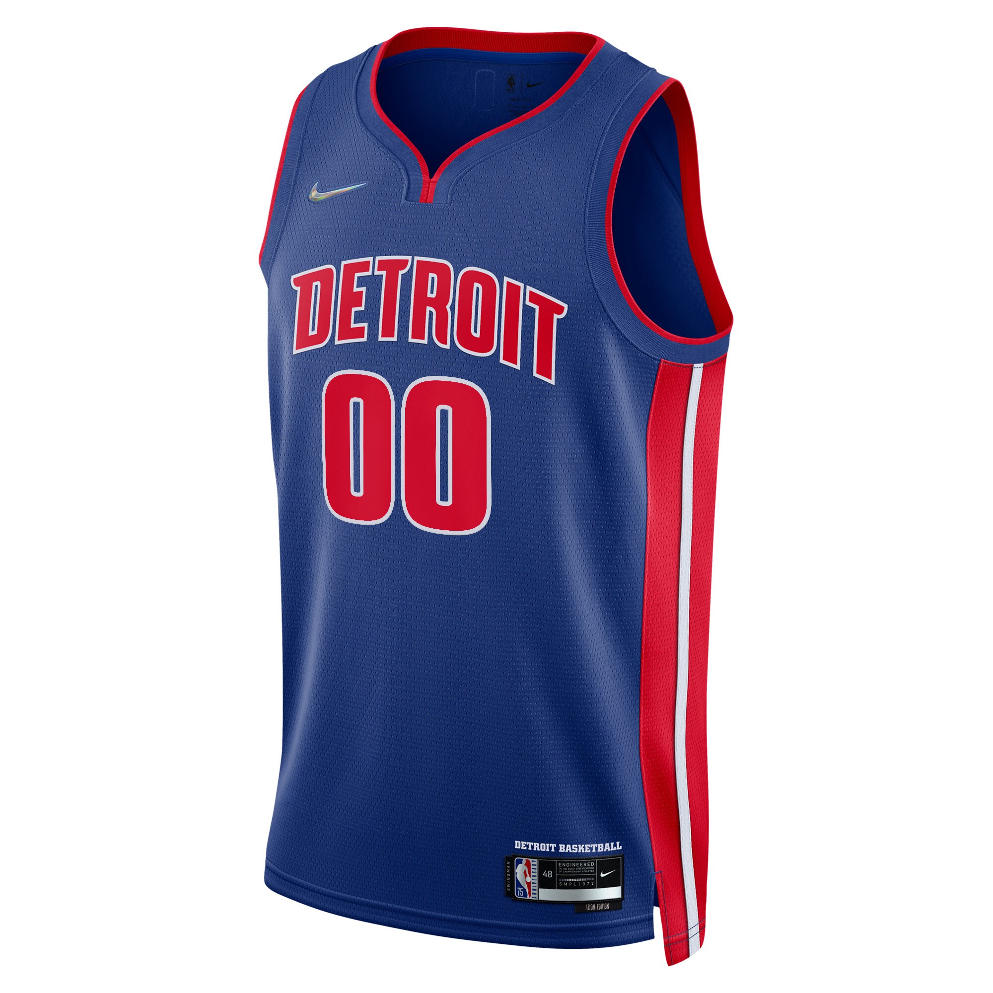 Detroit Pistons Nike 2021/22 Diamond Swingman Custom Jersey - Icon Edition - Blue - vstockx