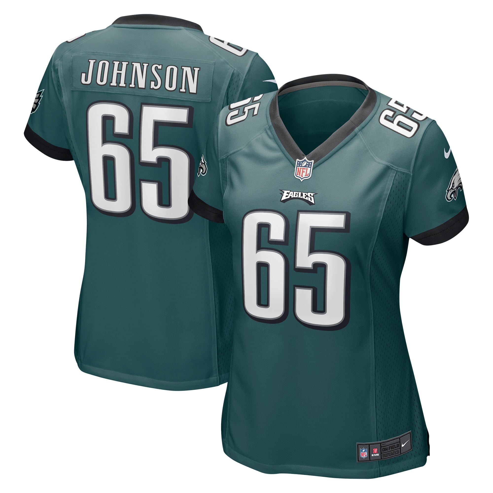 Women's Nike Lane Johnson Midnight Green Philadelphia Eagles Game Jersey - vstockx