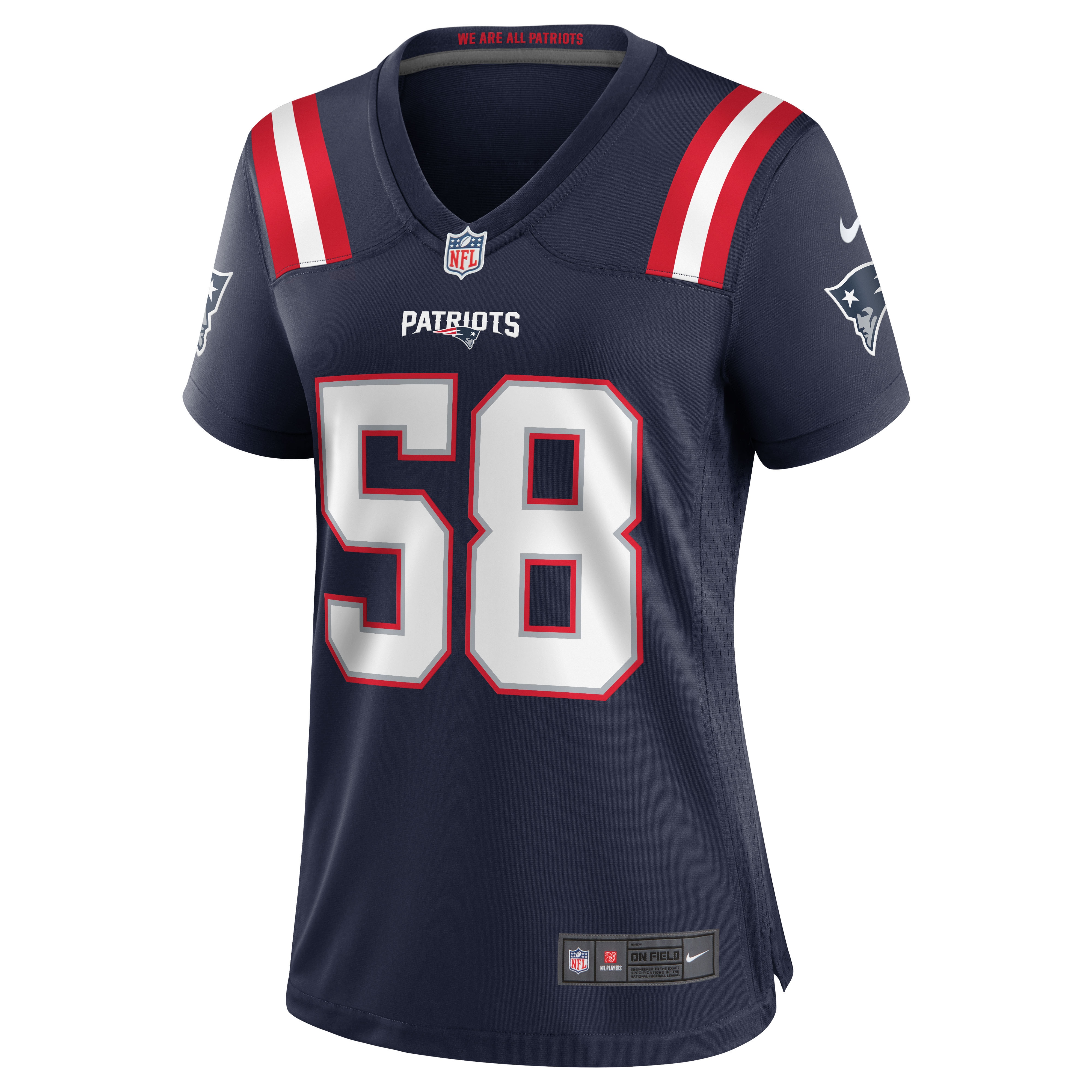 Anfernee Jennings New England Patriots Nike Women's Team Game Jersey - Navy - vstockx