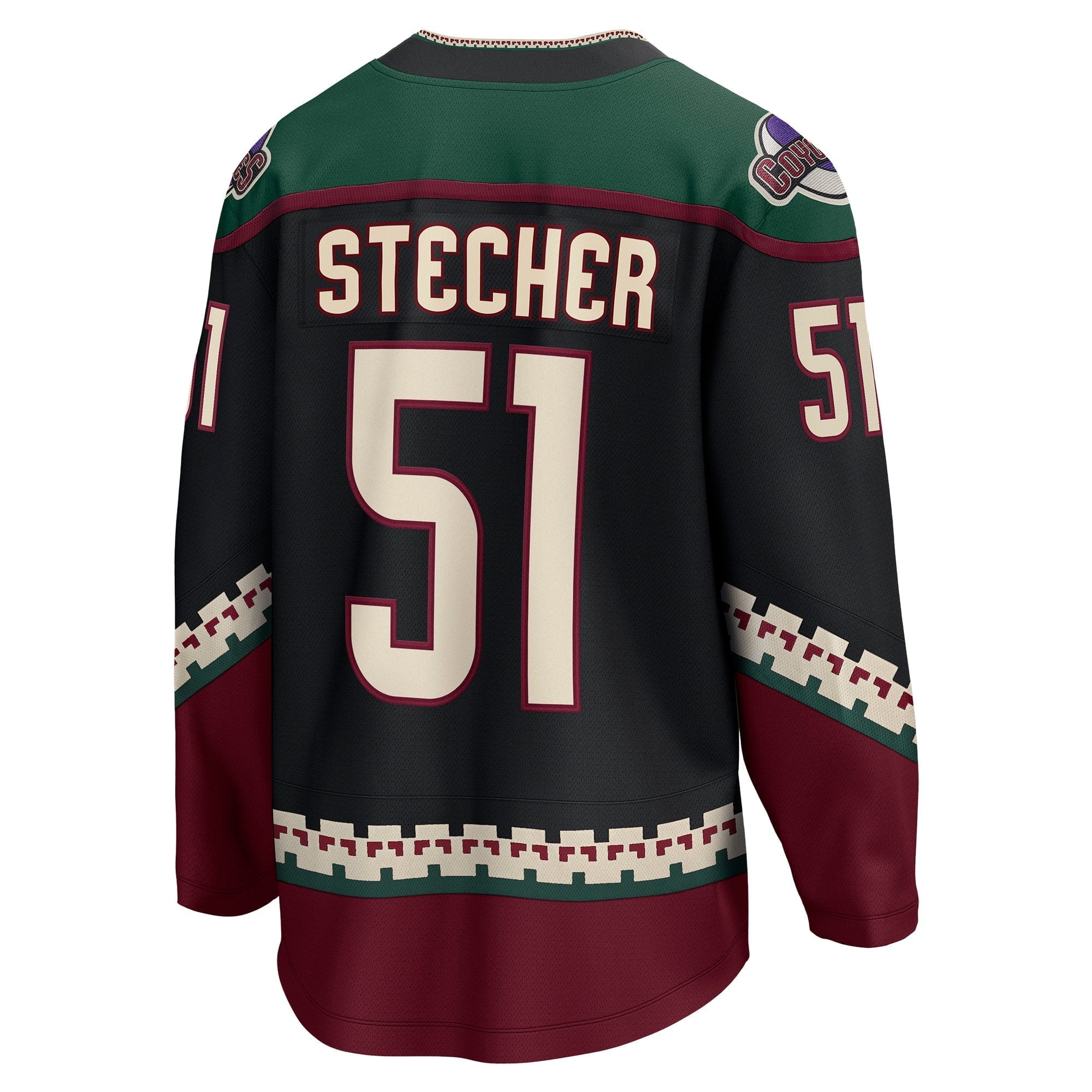 Men's Fanatics Branded Troy Stecher Black Arizona Coyotes Home Breakaway Player Jersey - vstockx
