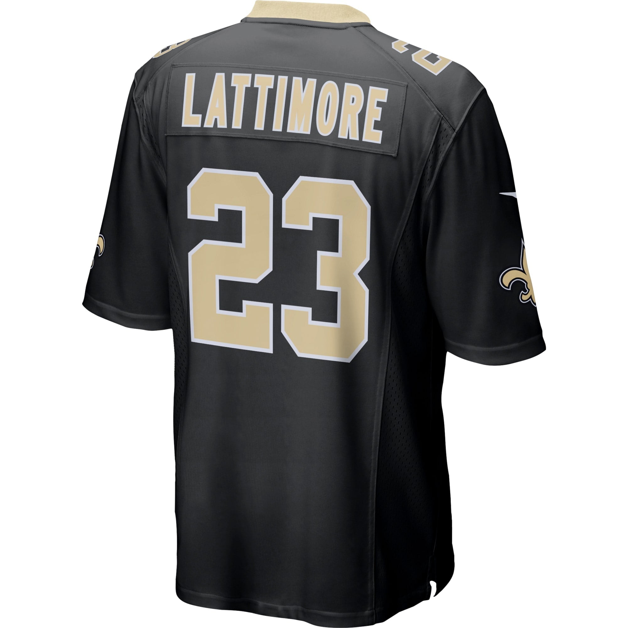 Men's Nike Marshon Lattimore Black New Orleans Saints Game Jersey - vstockx