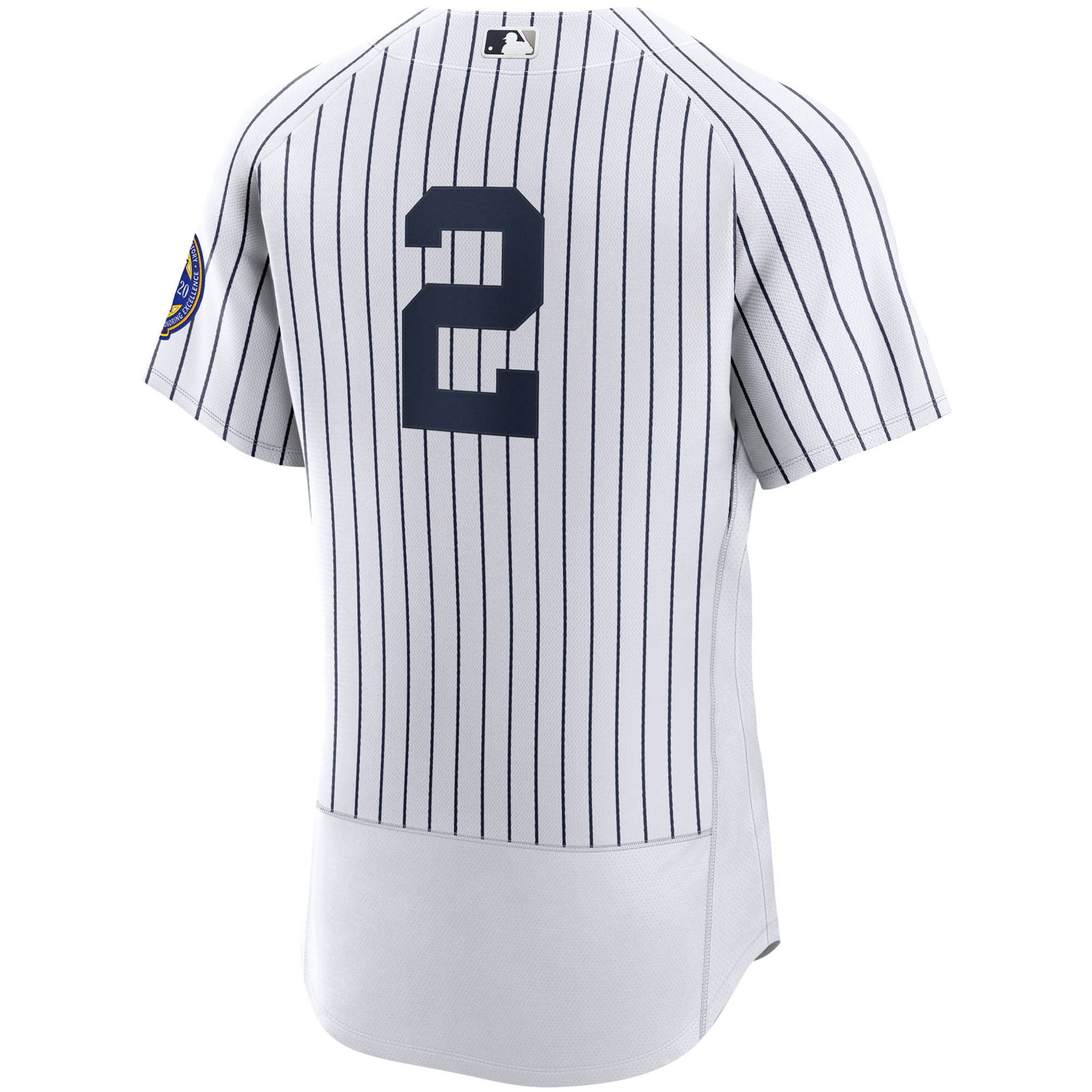 Derek Jeter New York Yankees Nike 2020 Hall of Fame Induction Patch Authentic Jersey - White/Navy - vstockx