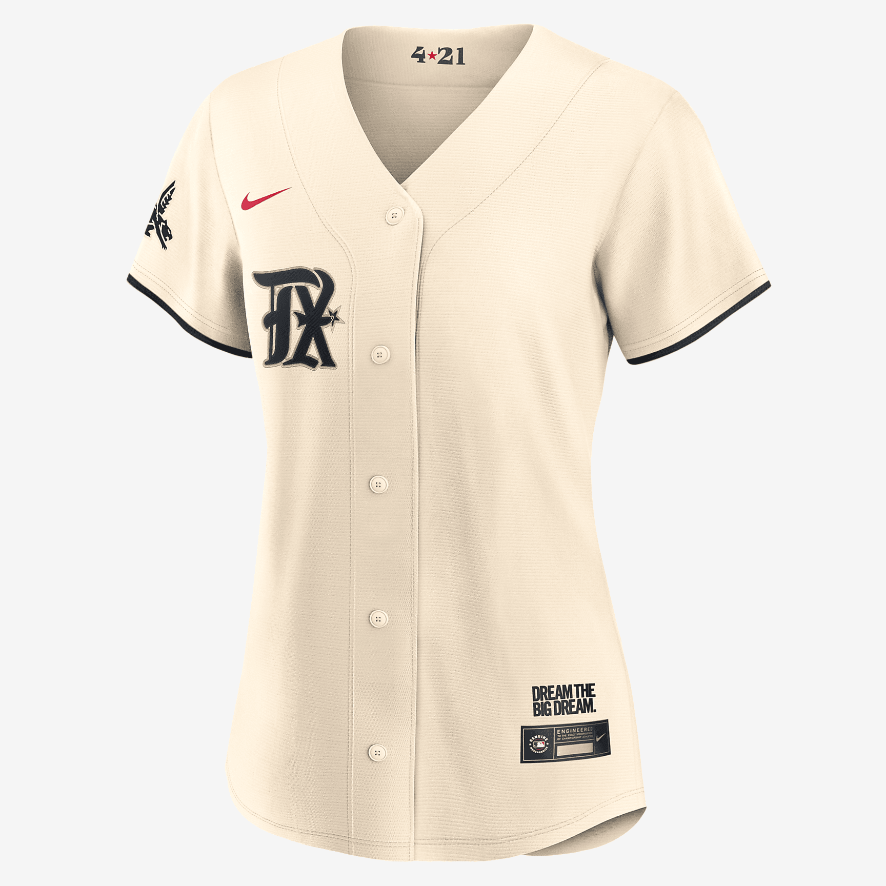 MLB Texas Rangers City Connect Women's Replica Baseball Jersey - Cream - vstockx