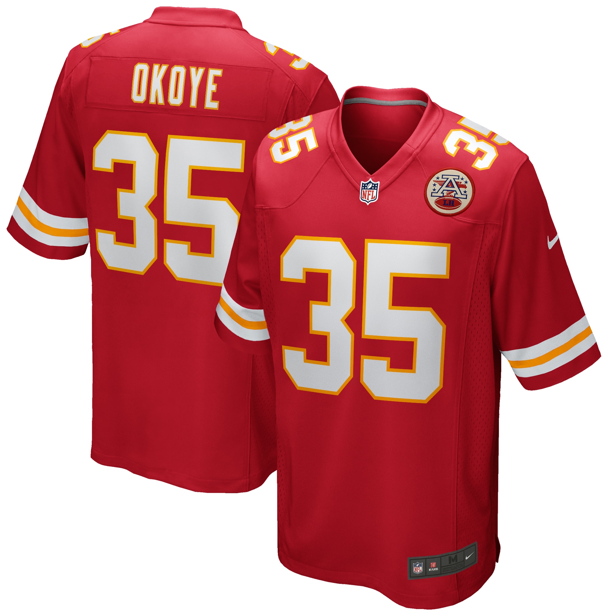 Christian Okoye Kansas City Chiefs Nike Game Retired Player Jersey - Red - vstockx