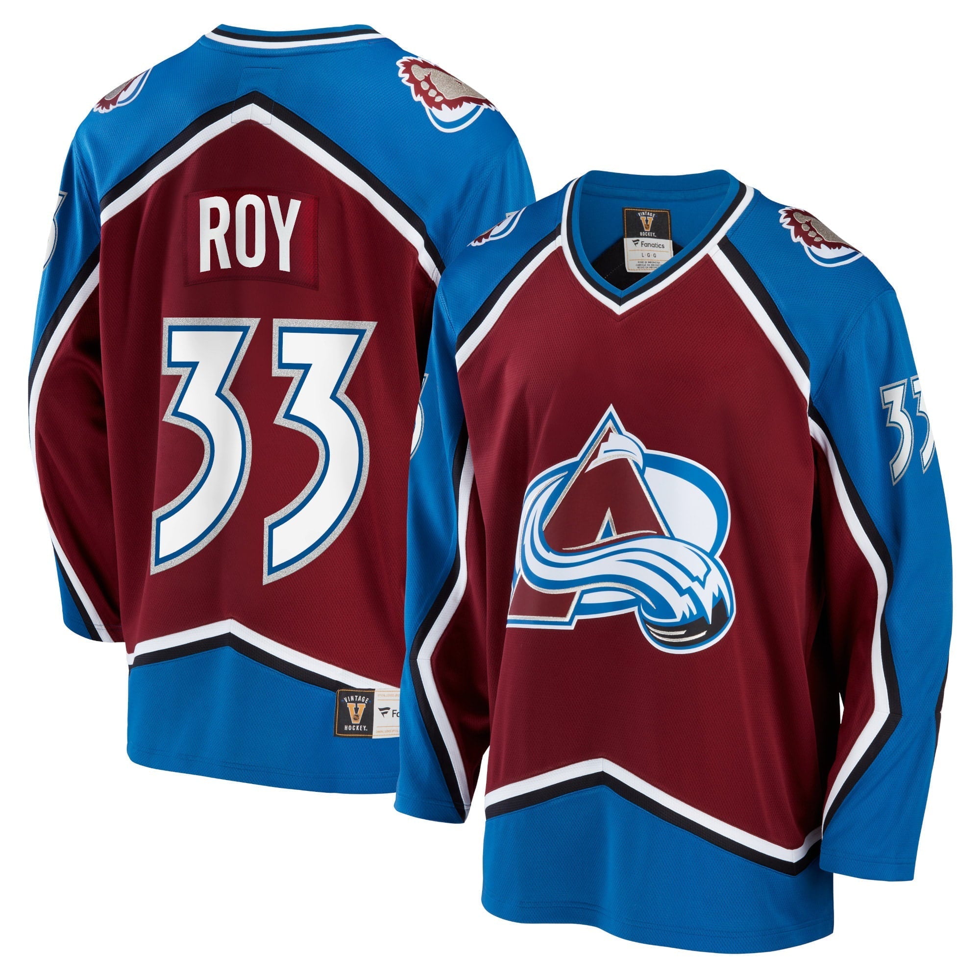 Men's Fanatics Branded Patrick Roy Burgundy Colorado Avalanche Breakaway Retired Player Jersey - vstockx