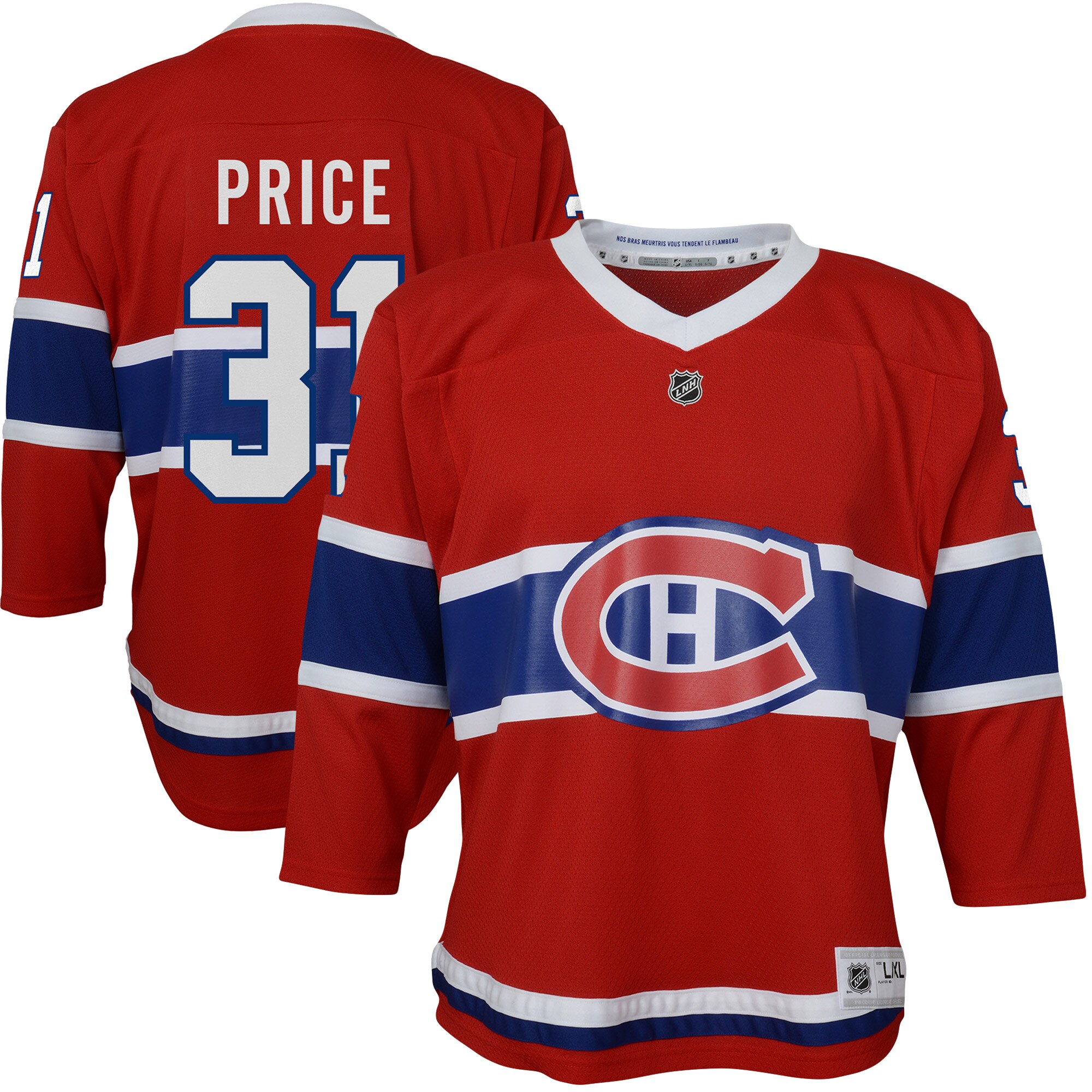 Carey Price Montreal Canadiens Youth Home Replica Player Jersey - Red - vstockx