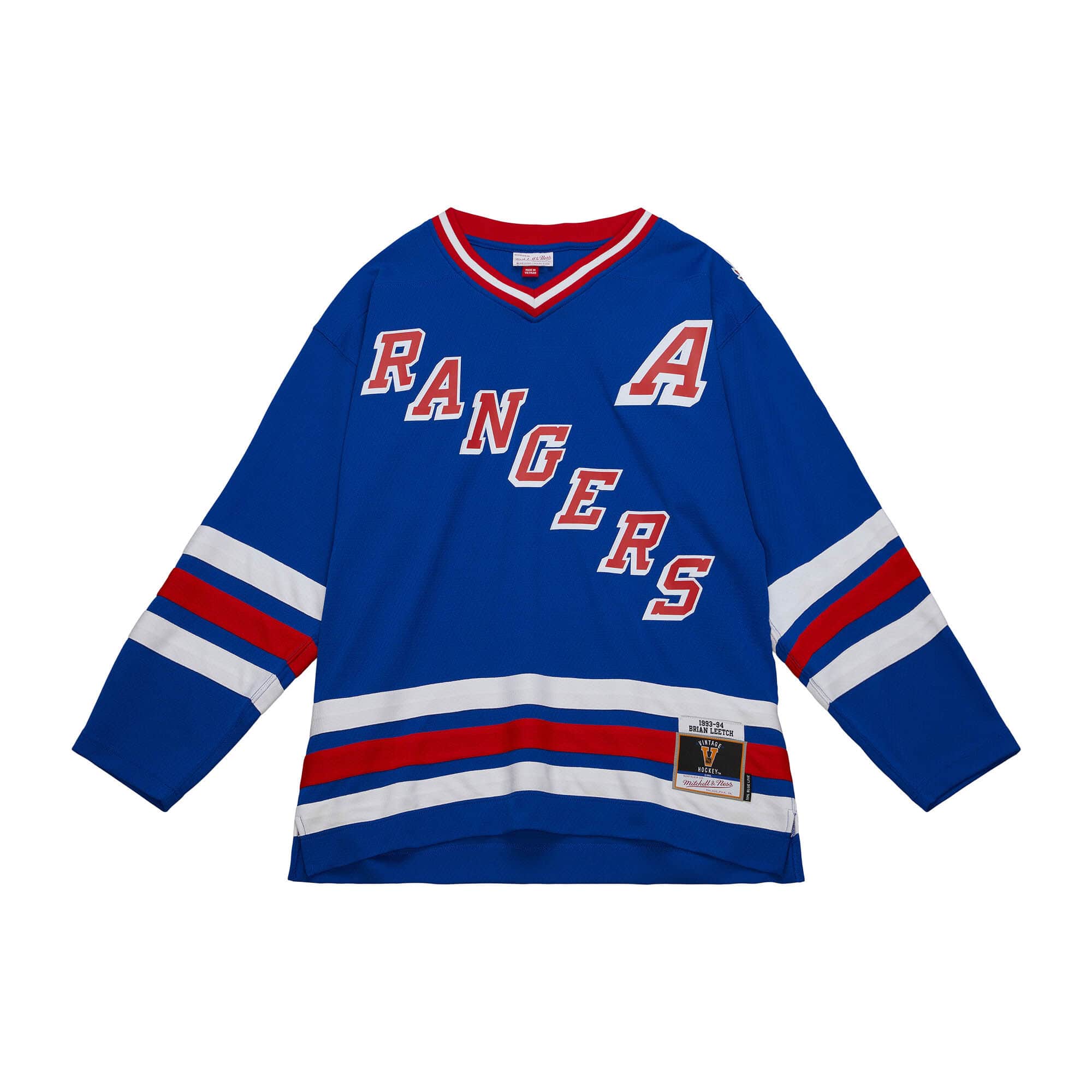 Blue Line Brian Leetch New York Rangers 1993 Jersey - vstockx