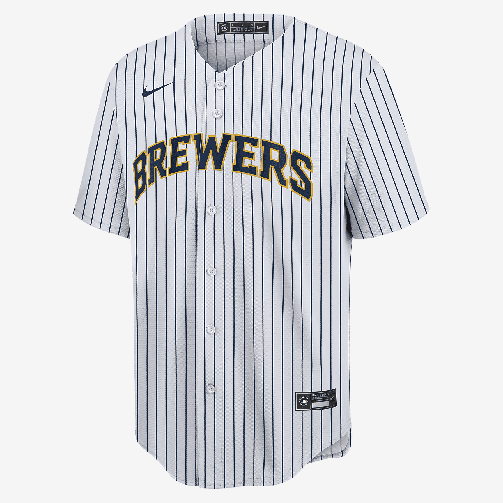 MLB Milwaukee Brewers (Christian Yelich) Men's Replica Baseball Jersey - White/Navy - vstockx