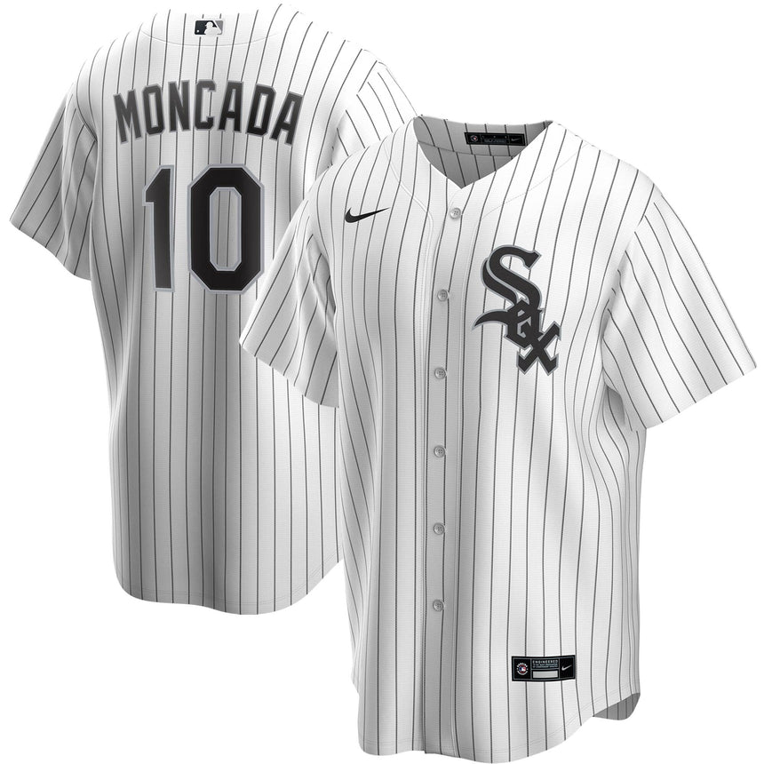 Men's Yoan Moncada Chicago White Sox White Home Replica Jersey - vstockx