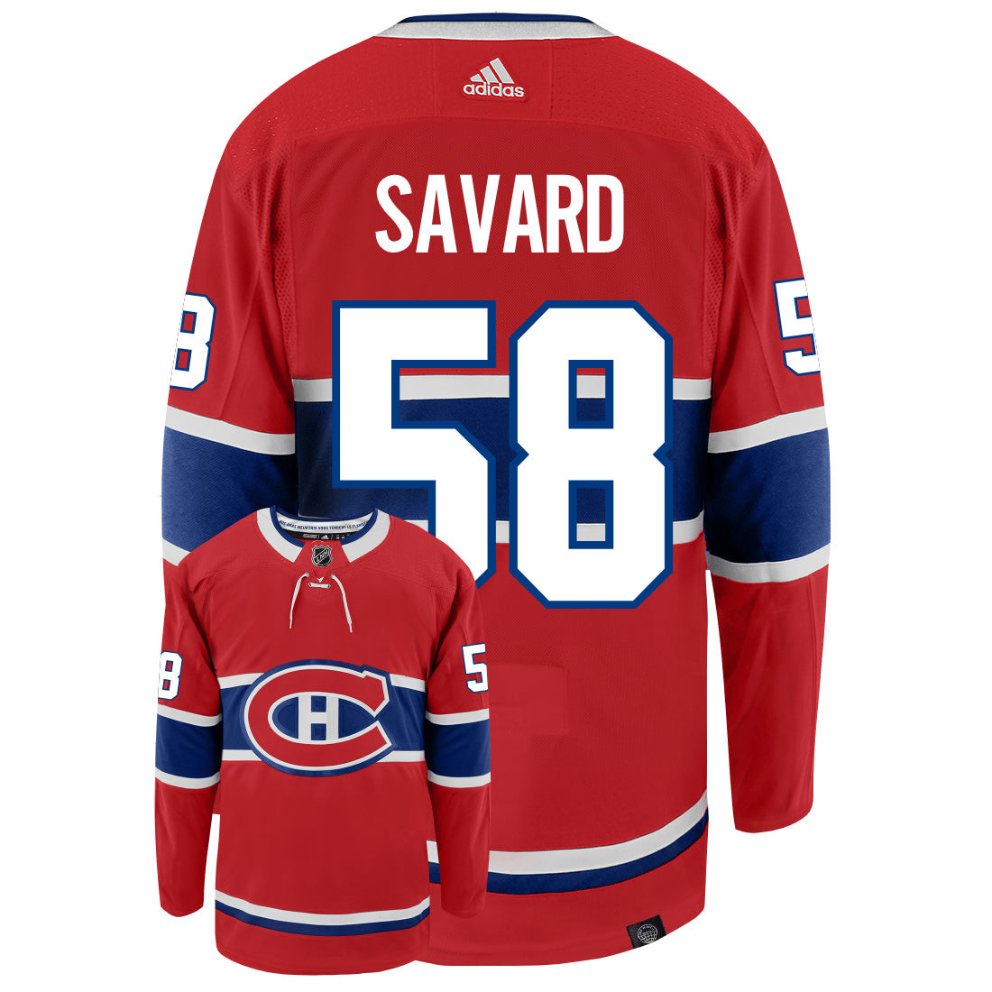 David Savard Montreal Canadiens Adidas Primegreen Authentic NHL Hockey Jersey - vstockx