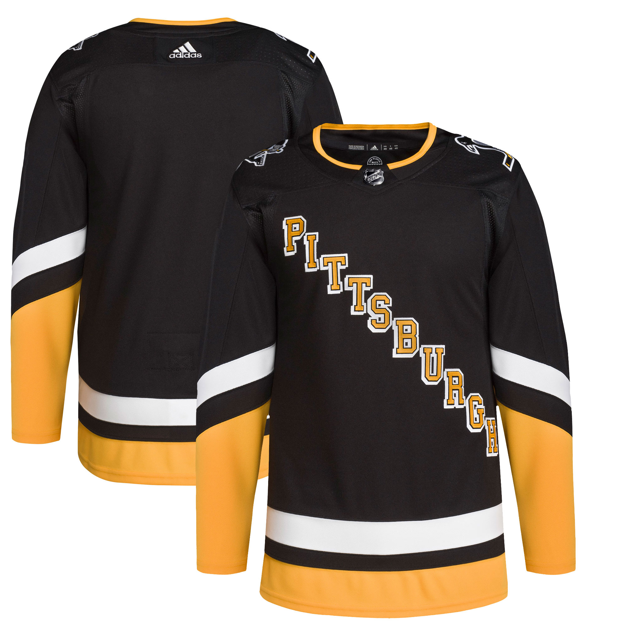 Pittsburgh Penguins adidas 2021/22 Alternate Primegreen Authentic Pro Jersey - Black - vstockx