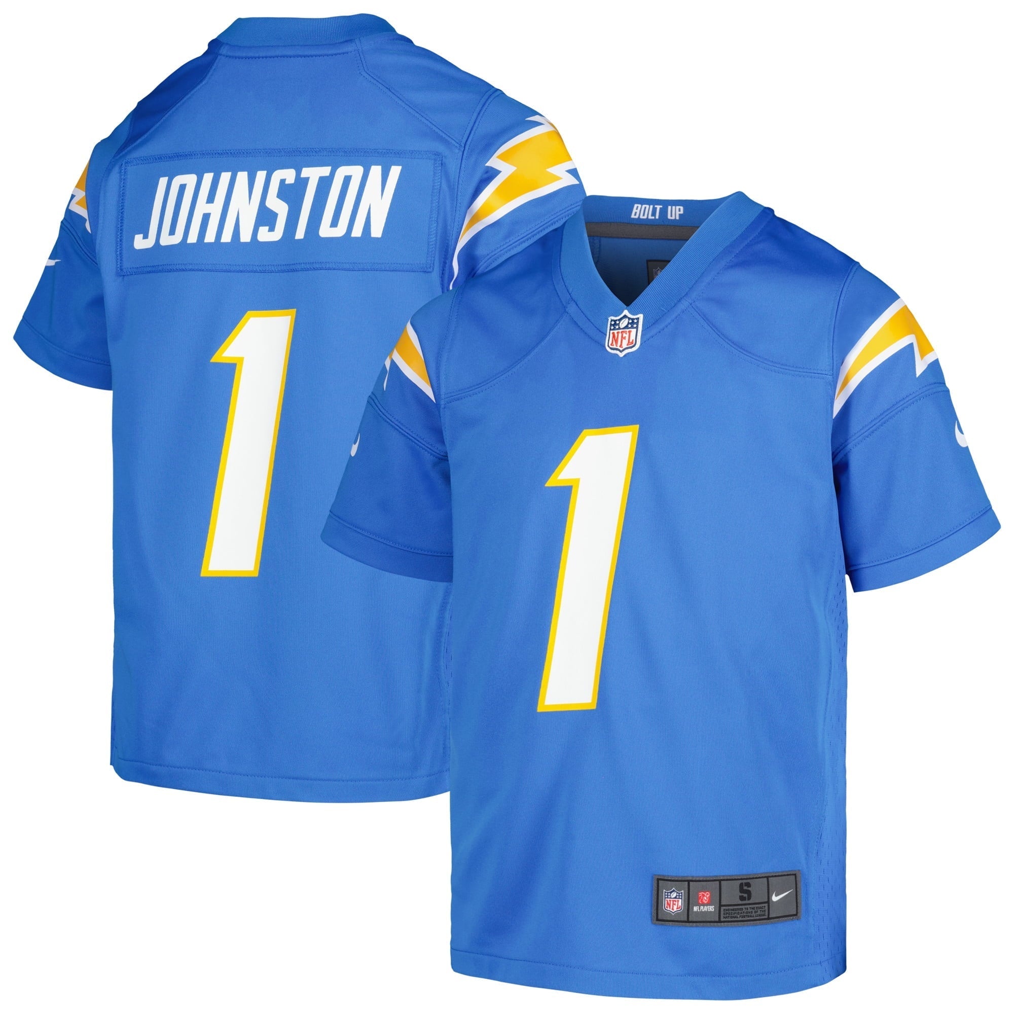 Youth Nike Quentin Johnston Powder Blue Los Angeles Chargers Game Jersey - vstockx