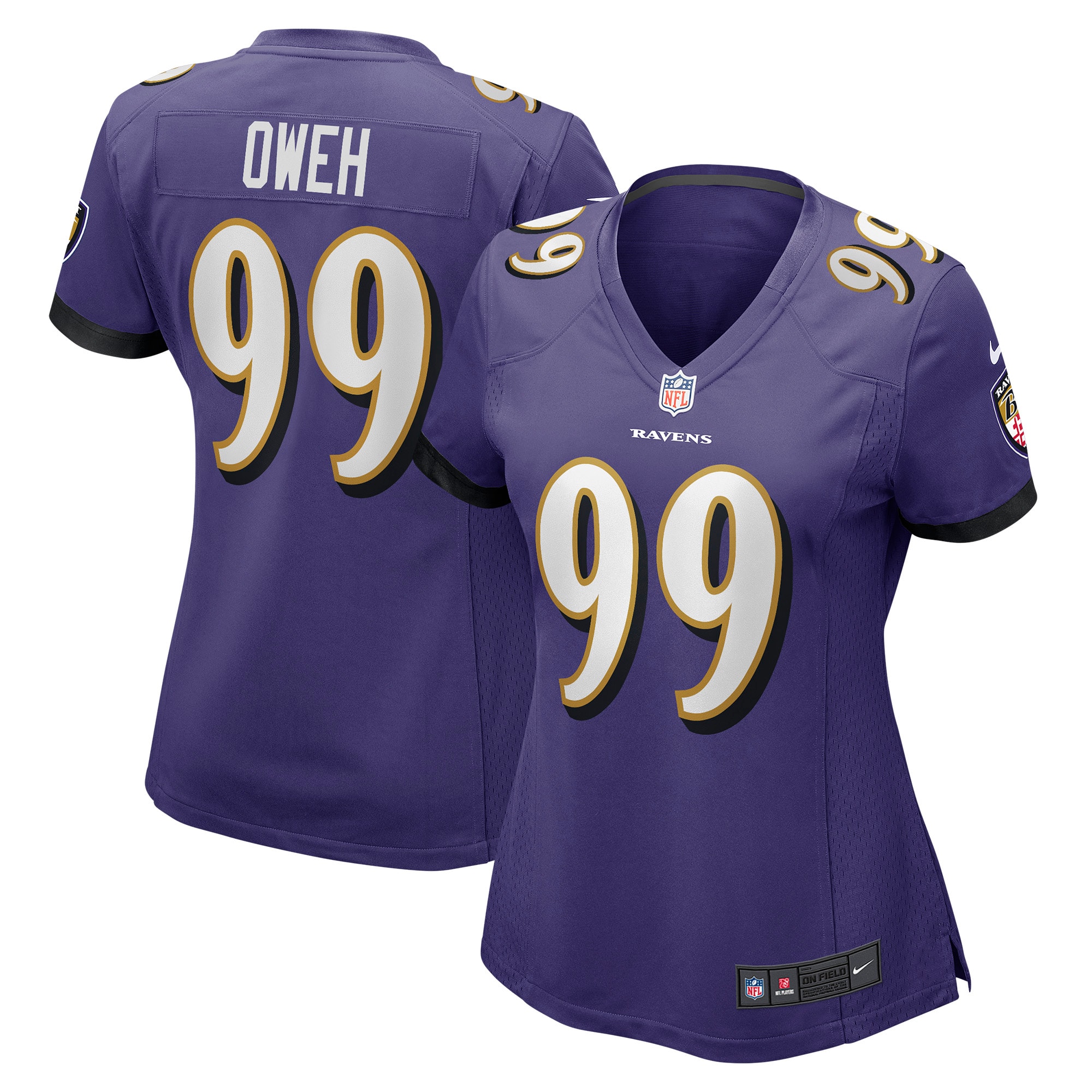 Odafe Oweh Baltimore Ravens Nike Women's Game Jersey - Purple - vstockx