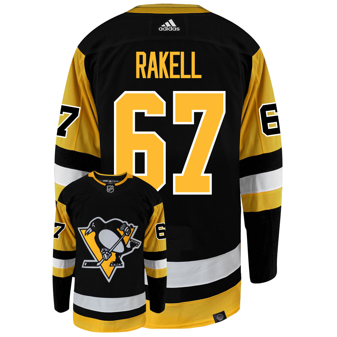 Rickard Rakell Pittsburgh Penguins Adidas Primegreen Authentic NHL Hockey Jersey - vstockx