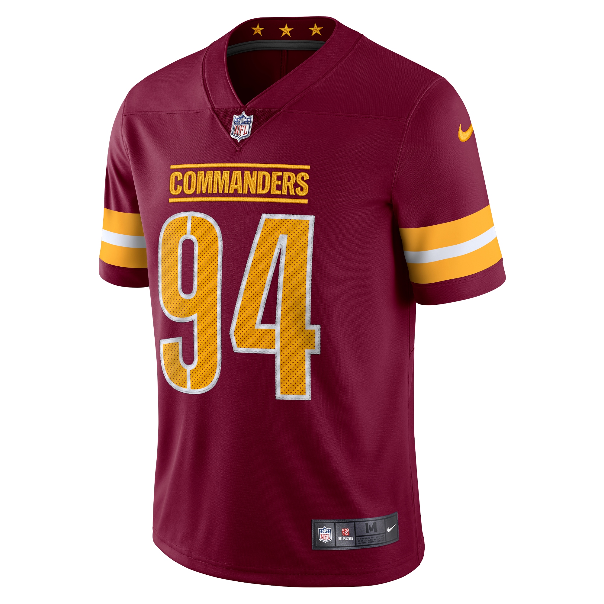 Da'Ron Payne Washington Commanders Nike Vapor Limited Jersey - Burgundy - vstockx