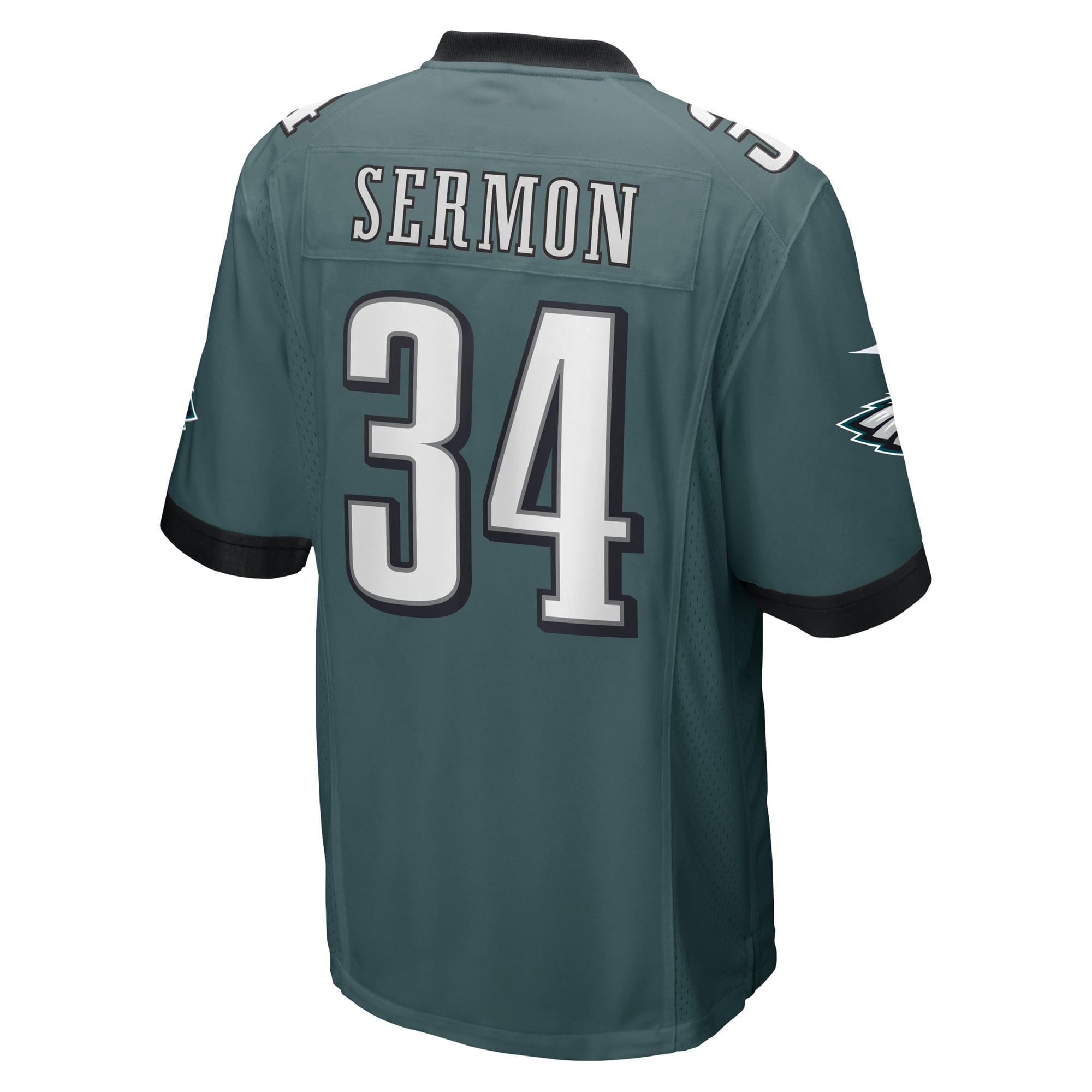 Men's Nike Trey Sermon Midnight Green Philadelphia Eagles Game Player Jersey - vstockx