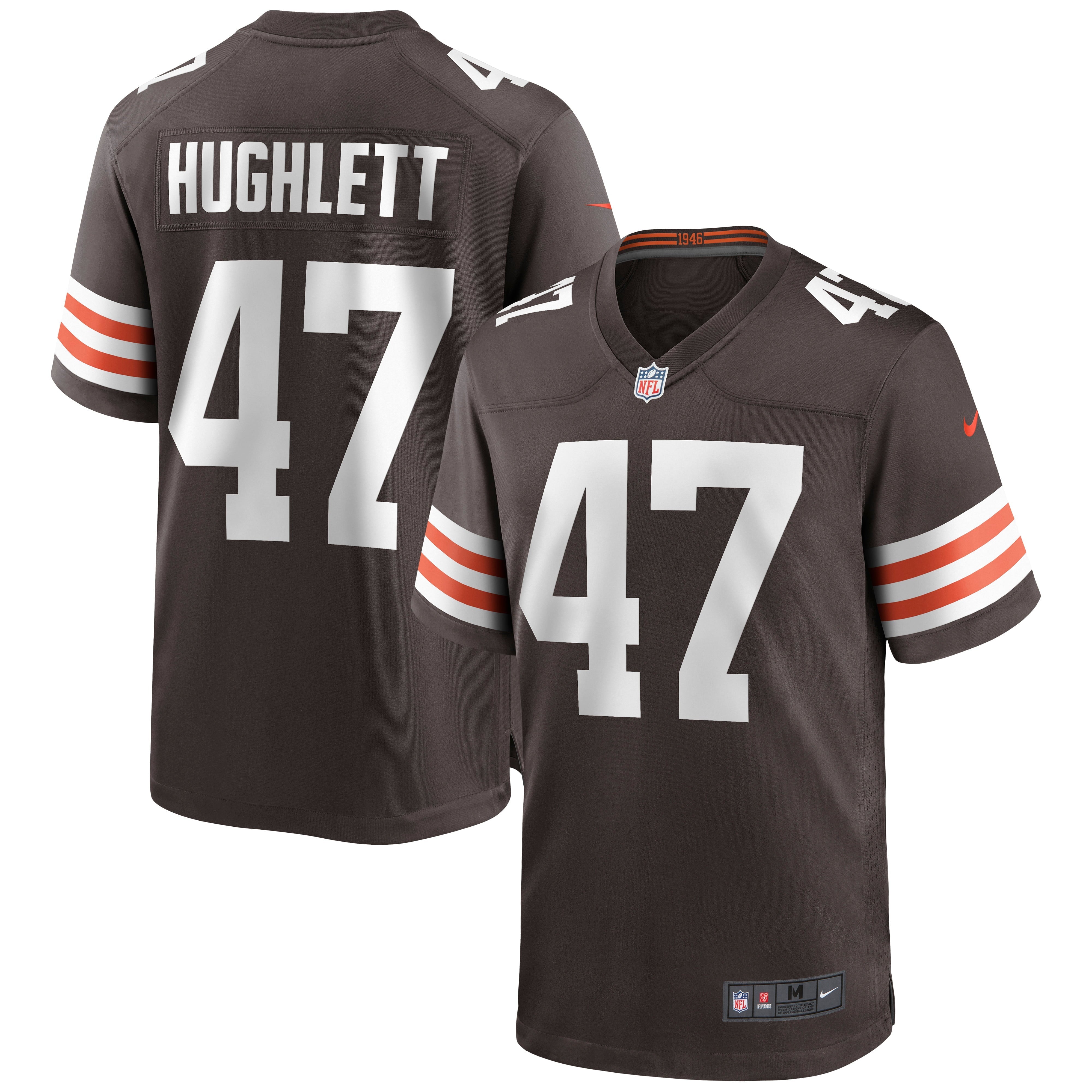 Men's Nike Charley Hughlett Brown Cleveland Browns Game Jersey - vstockx