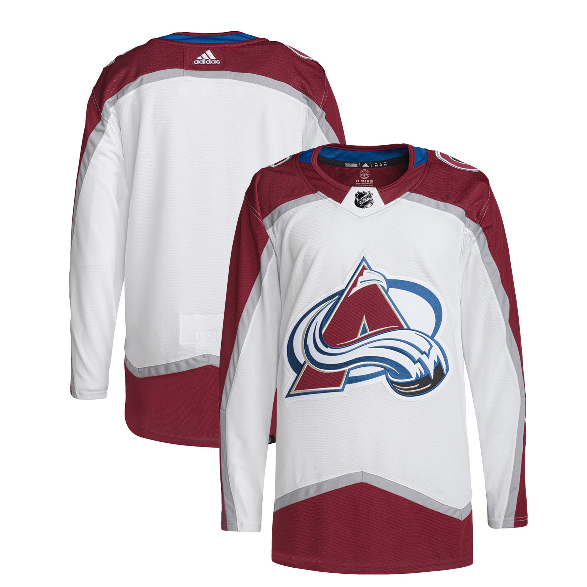 Colorado Avalanche adidas Away Primegreen Authentic Pro Jersey White - vstockx