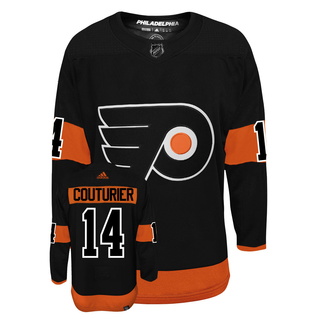 Sean Couturier Philadelphia Flyers Adidas Primegreen Authentic NHL Hockey Jersey - vstockx