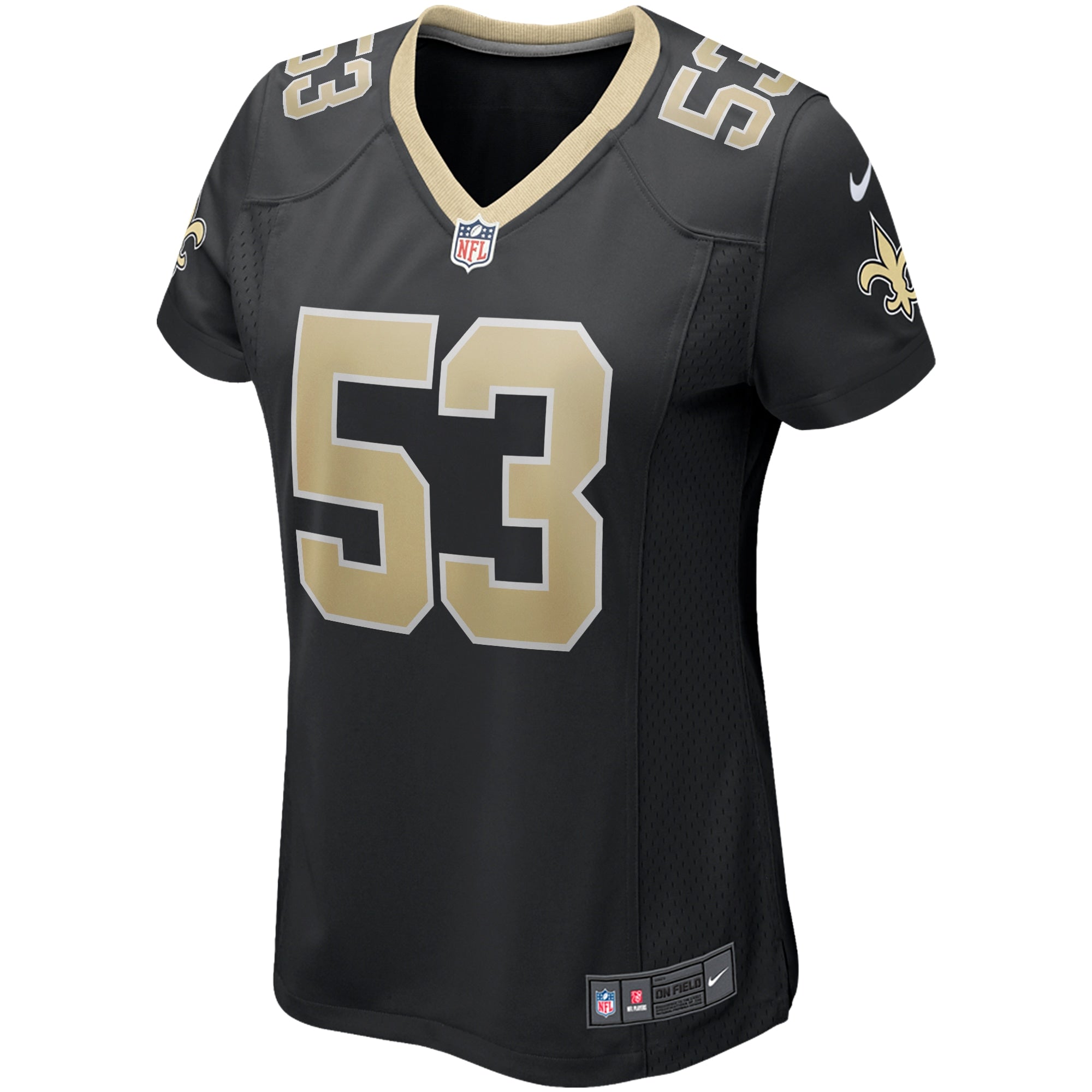 Women's Nike Zack Baun Black New Orleans Saints Game Jersey - vstockx