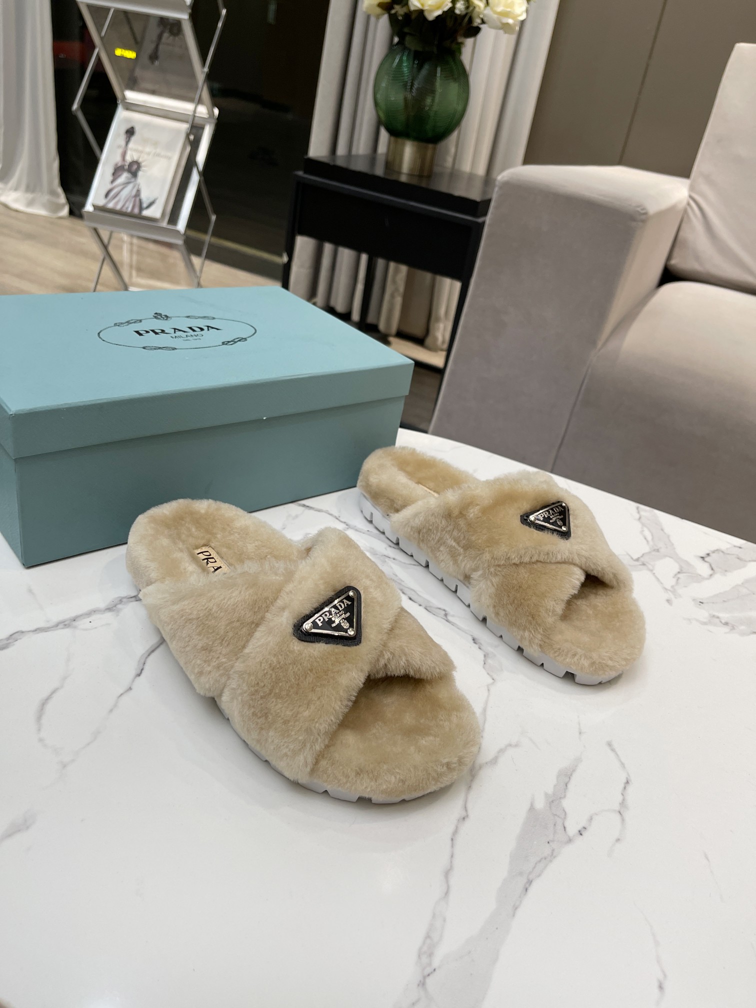 Prada Flat Sandals 2 - vstockx