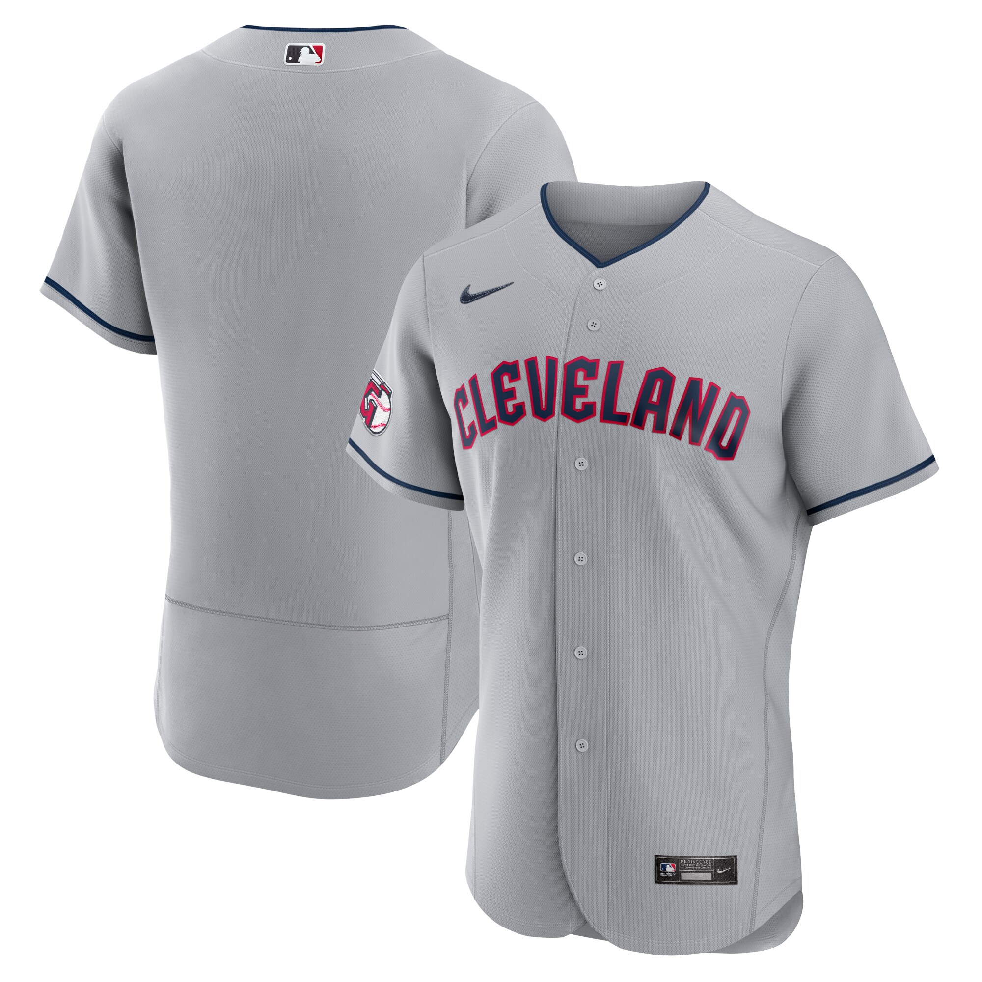 Cleveland Guardians Nike Road Authentic Team Jersey - Gray - vstockx