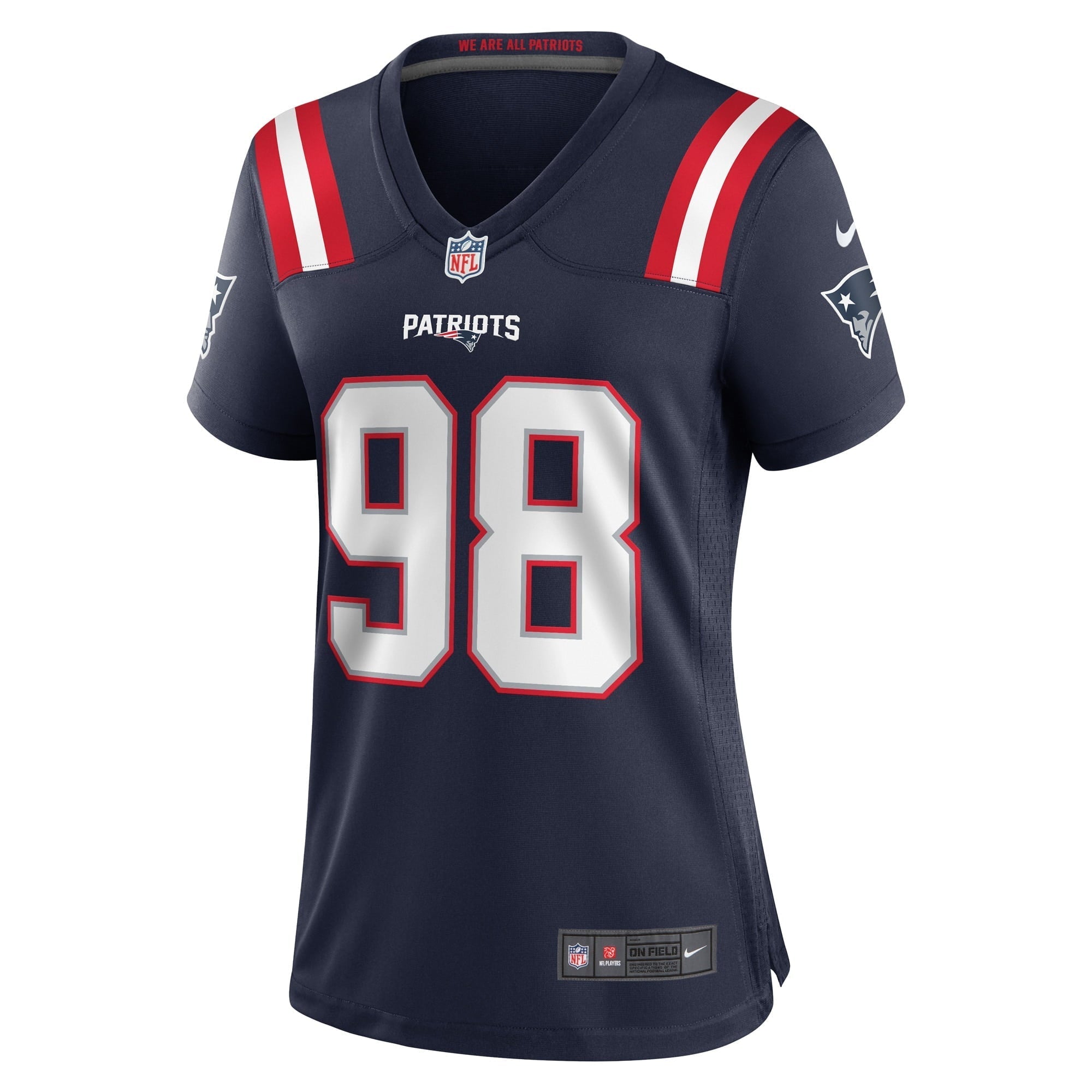 Women's Nike Carl Davis Jr. Navy New England Patriots Game Player Jersey - vstockx