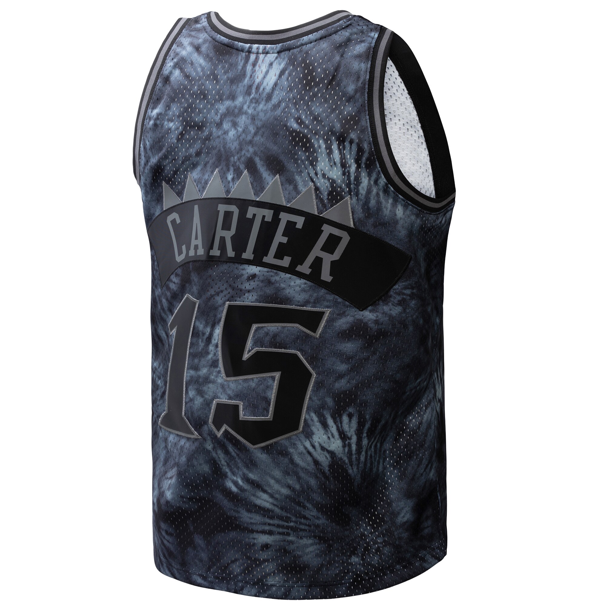 Vince Carter Toronto Raptors Mitchell & Ness Hardwood Classics 1998/99 Tie-Dye Swingman Jersey - Black - vstockx