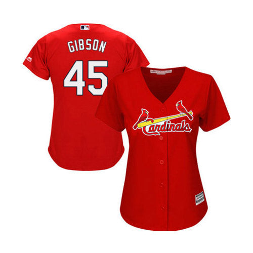 Women's St. Louis Cardinals Bob Gibson Replica Alternate Jersey - Red - vstockx