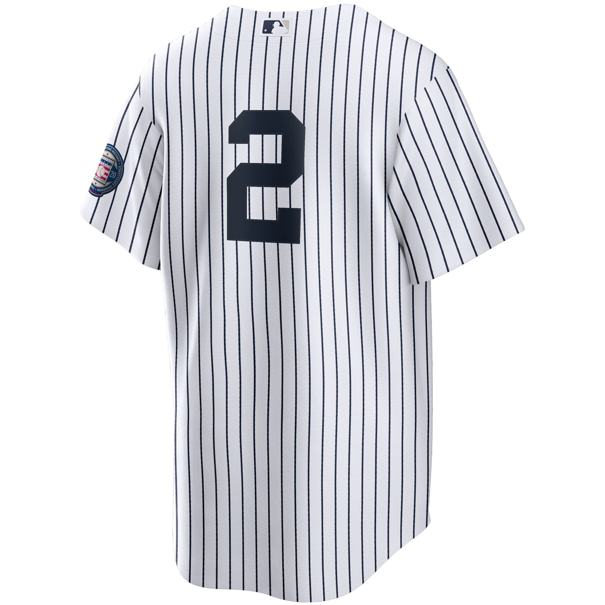 Derek Jeter New York Yankees Nike 2020 Hall of Fame Induction Replica Jersey - White/Navy - vstockx