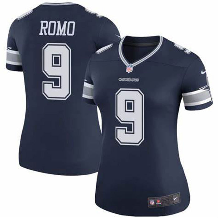 Women's Dallas Cowboys Tony Romo Legend Jersey - Navy - vstockx