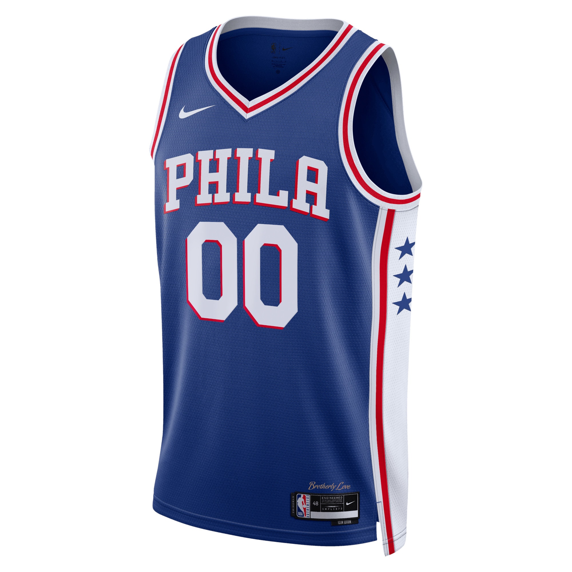 Philadelphia 76ers Nike Unisex 2022/23 Swingman Custom Jersey Royal - Icon Edition - vstockx