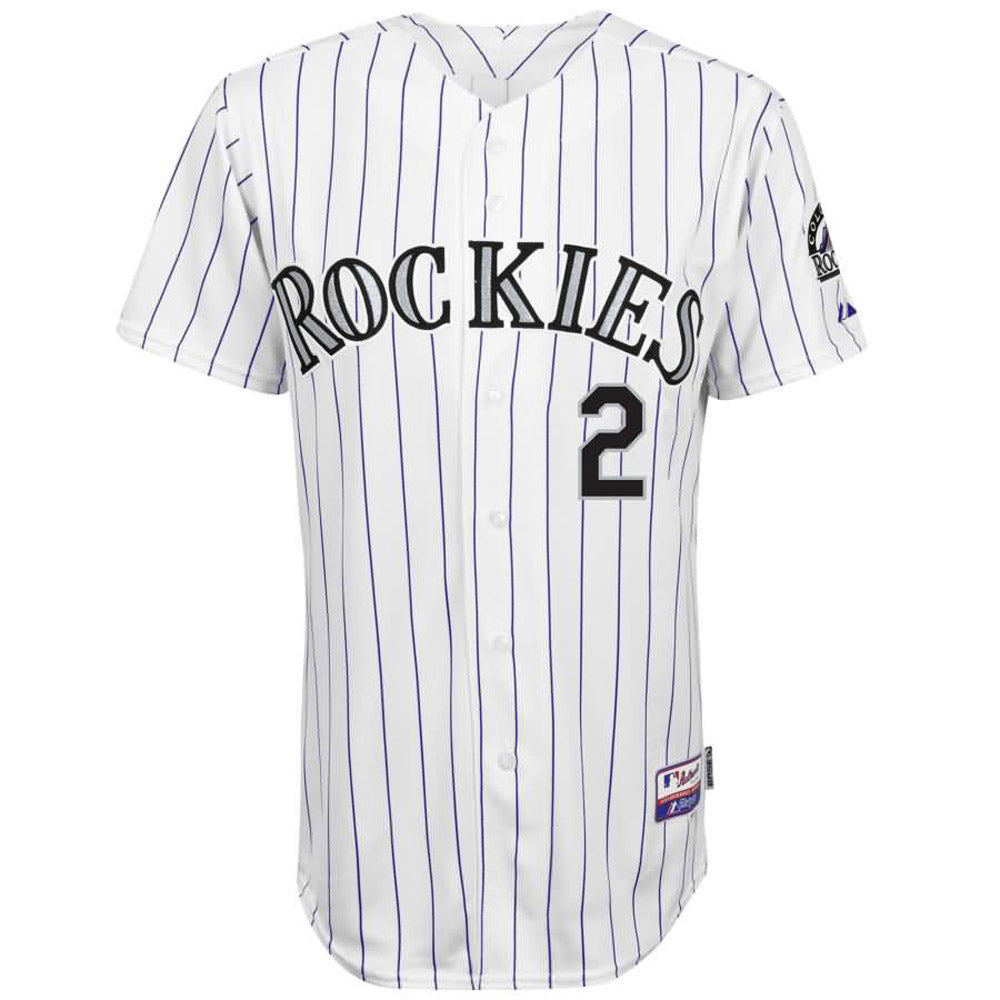 Youth Colorado Rockies Troy Tulowitzki Replica Home Jersey - White - vstockx