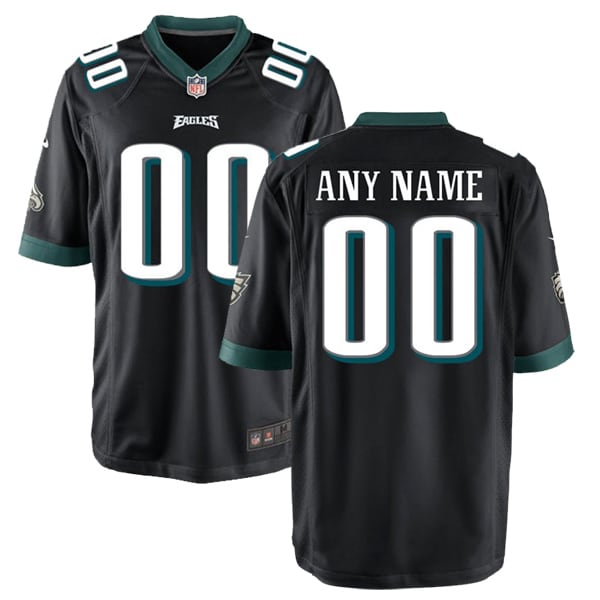 Philadelphia Eagles Nike Youth Game Custom Jersey - Black - vstockx