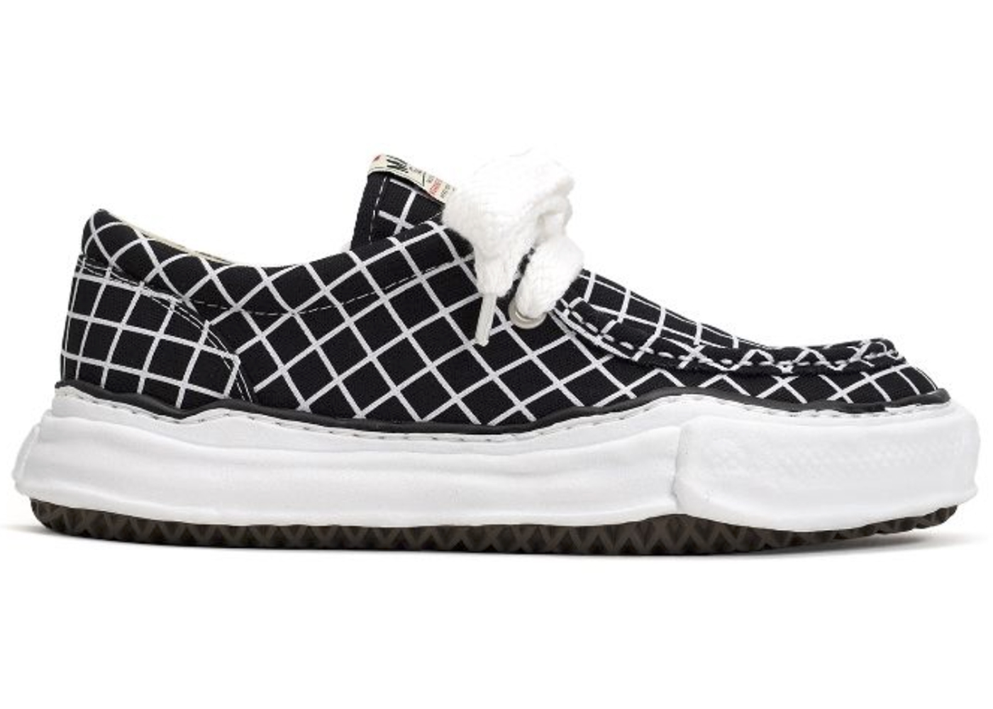 Maison Mihara Yasuhiro Moccasin OG Sole Canvas Low Black - vstockx