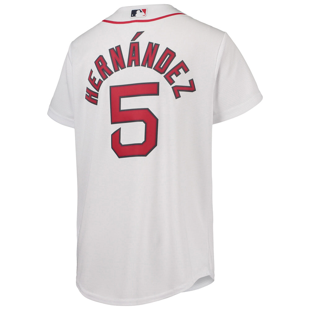 Youth Boston Red Sox Enrique Hernandez Home Player Jersey - White - vstockx