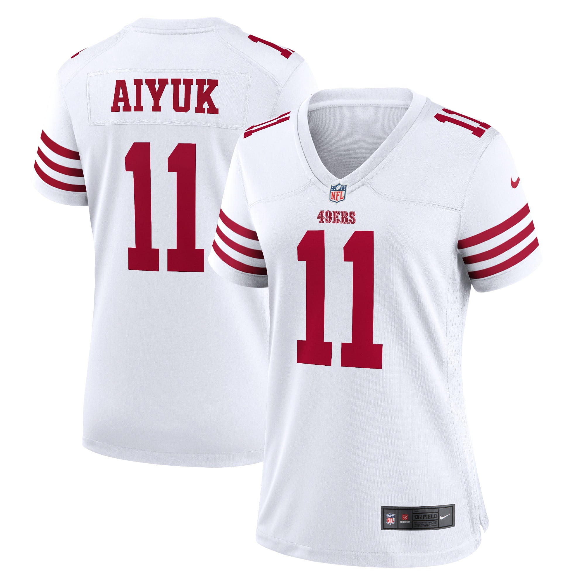 Women's Nike Brandon Aiyuk White San Francisco 49ers Player Game Jersey - vstockx