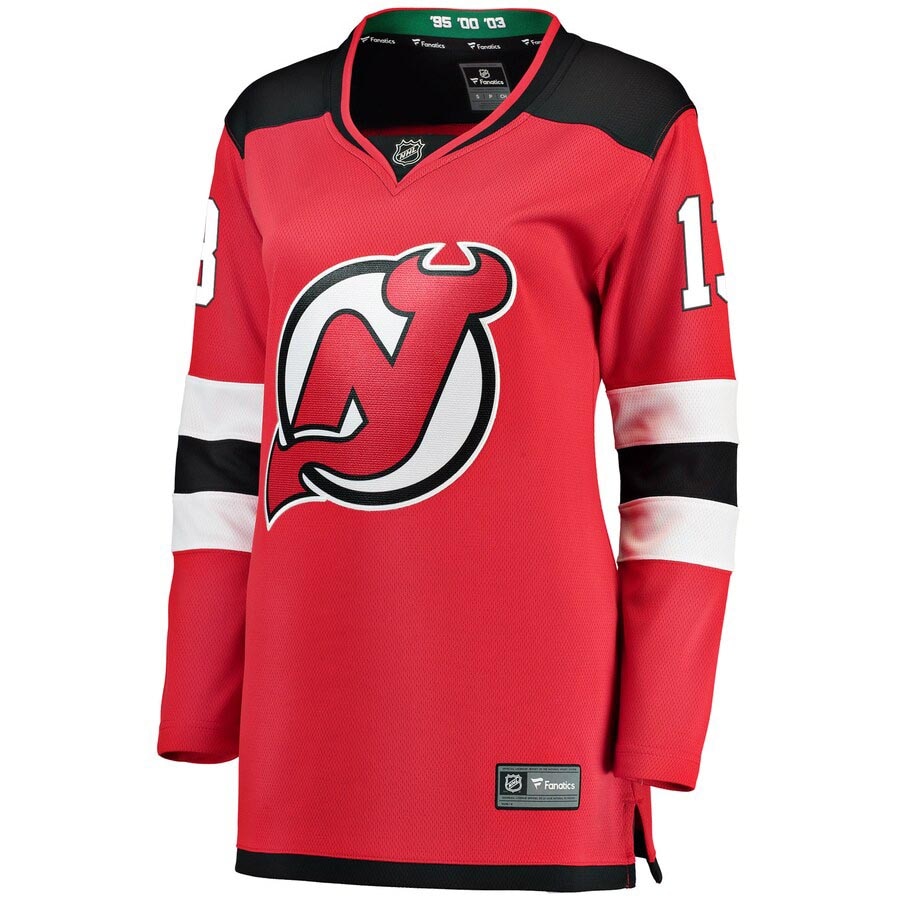 Nico Hischier New Jersey Devils Fanatics Branded Women's Breakaway Home Player Jersey - Red - vstockx