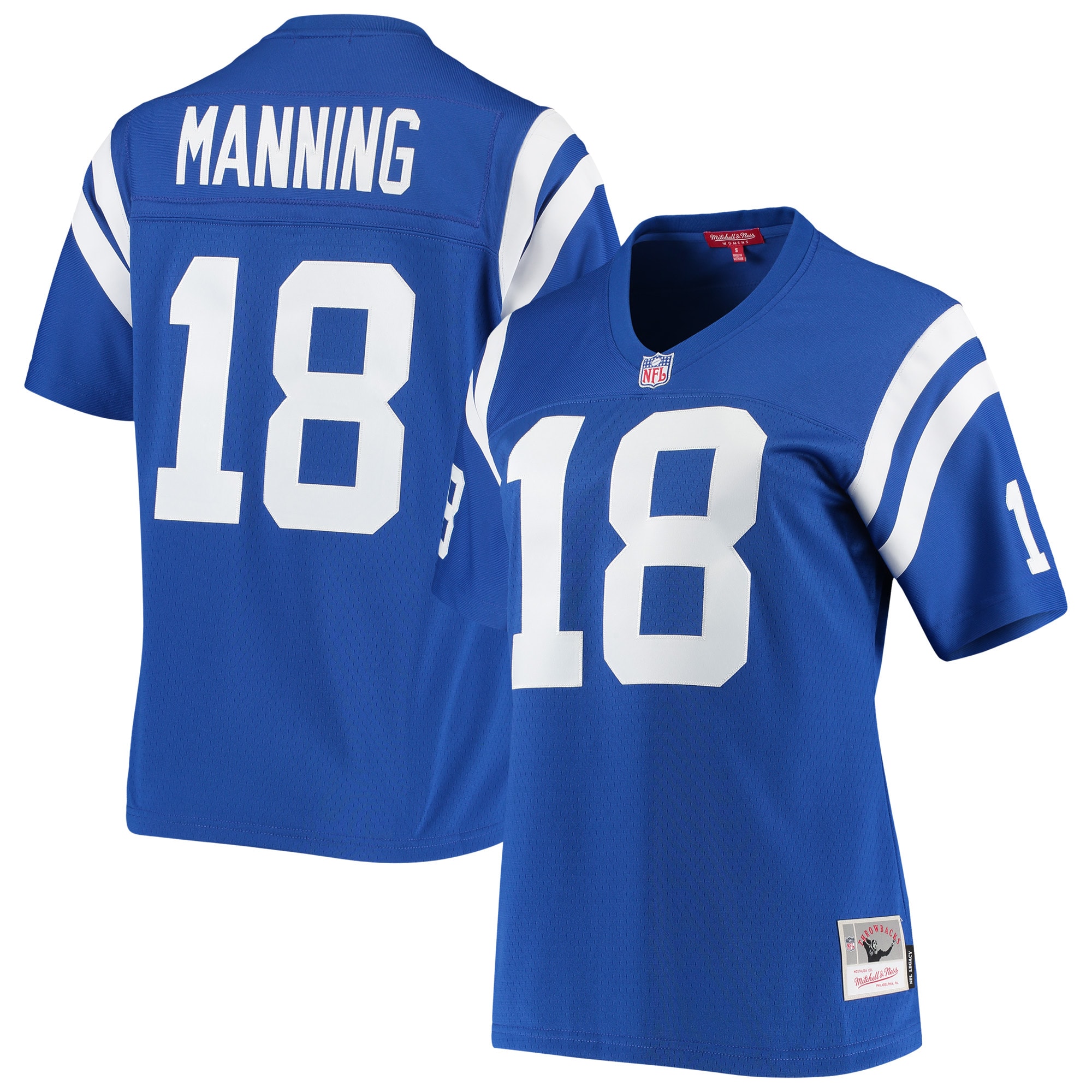 Peyton Manning Indianapolis Colts Mitchell & Ness Women's 1998 Legacy Replica Jersey - Royal - vstockx