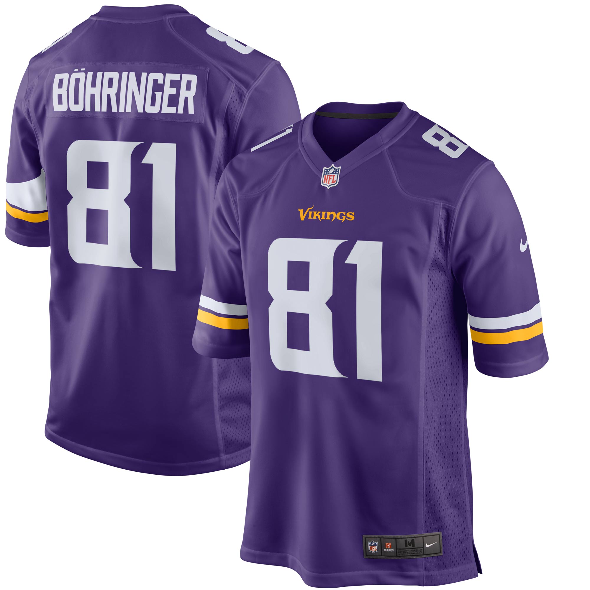 Moritz Bohringer Minnesota Vikings Nike Team Color Game Jersey - Purple - vstockx